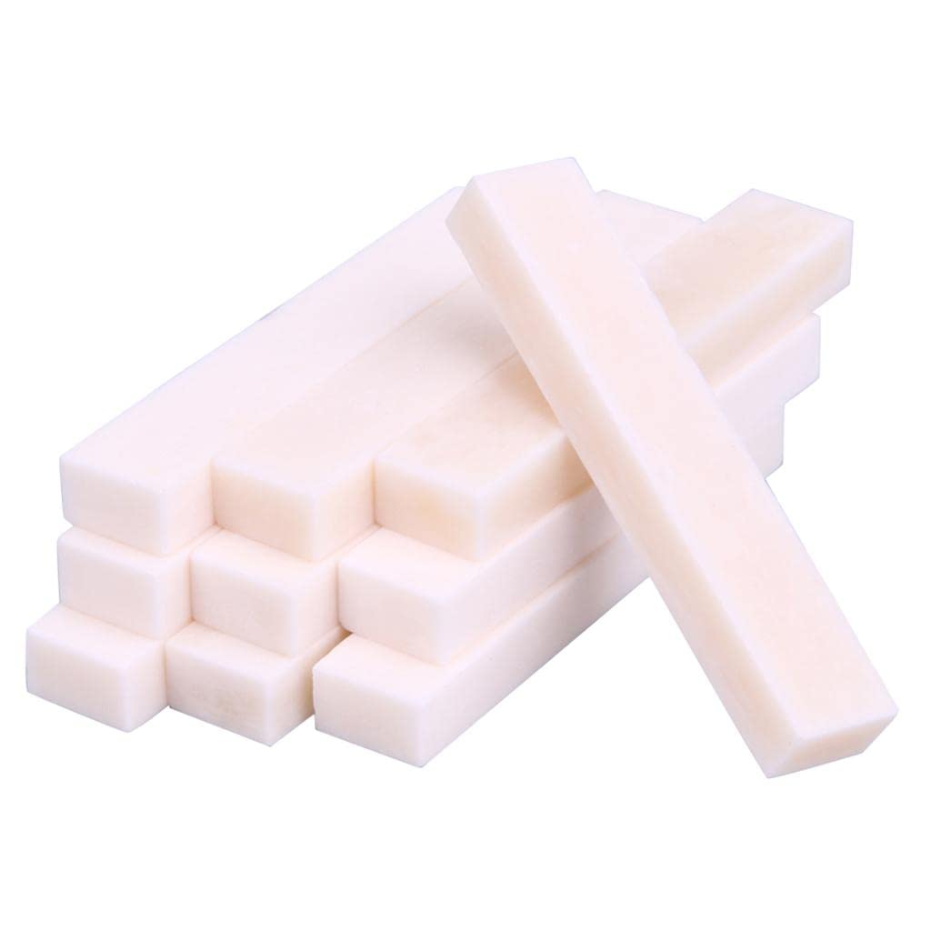 10pcs Unslotted String Bridge Saddle Nut Set for Guitar Violin Cello - DIY Instrument Repair & Replacement Parts - Perfect for Luthiers & Musicians