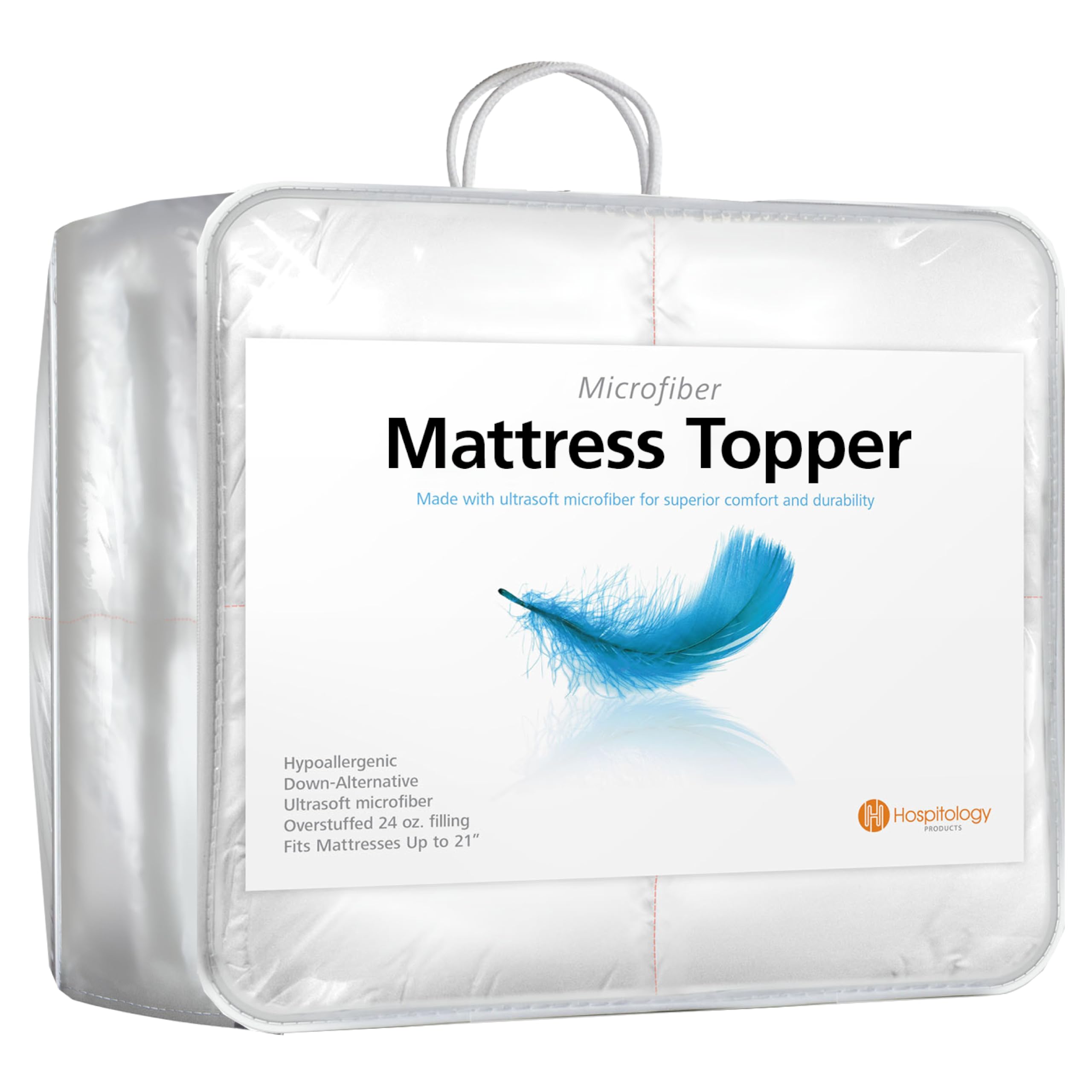 Hypoallergenic Mattress Cover - Overstuffed Deep Pocket Goose Down Alternative Pillow Top Mattress Topper - California King Size 72