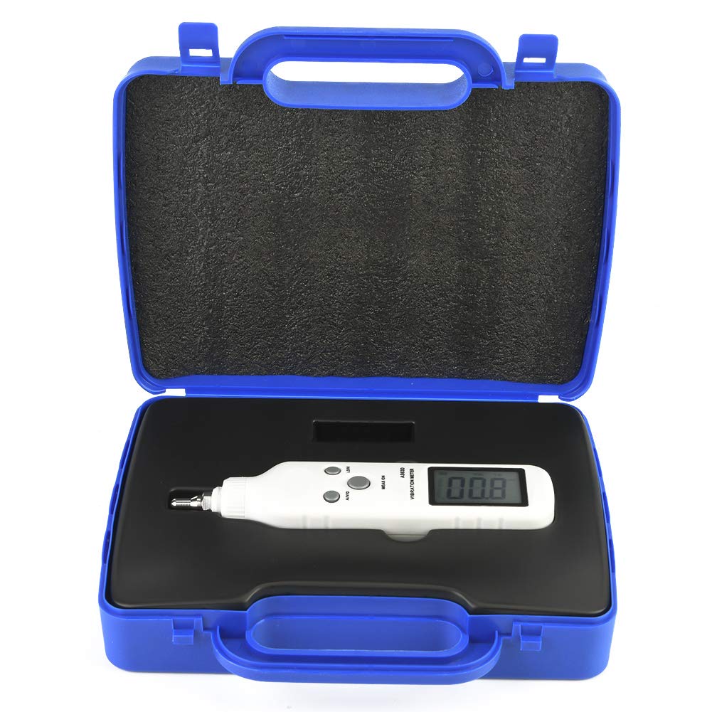 AS63D Digital Vibration Meter - LCD Backlit Pen-Type Vibrometer with 2 Probes | Handheld Vibration Analyzer Tester for Industrial Equipment & Machinery Maintenance | Includes Storage Case