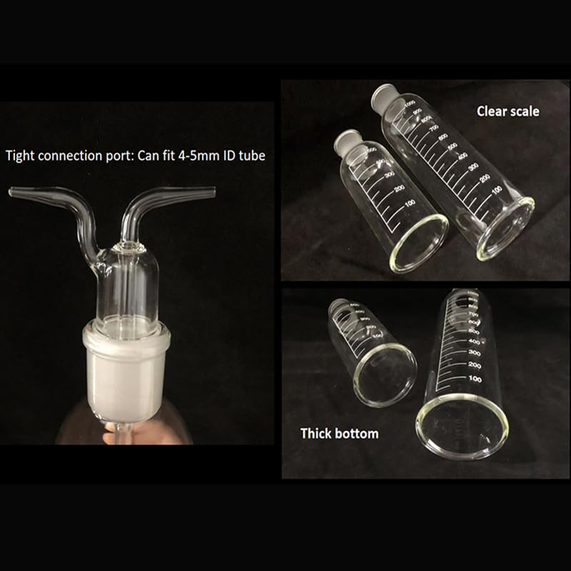 500ml Pure Ozone Glass Bottle Kit with Glass Diffuser for O3 Insufflation Therapy - Professional Ozone Therapy Equipment for Home Use, Detox & Wellness