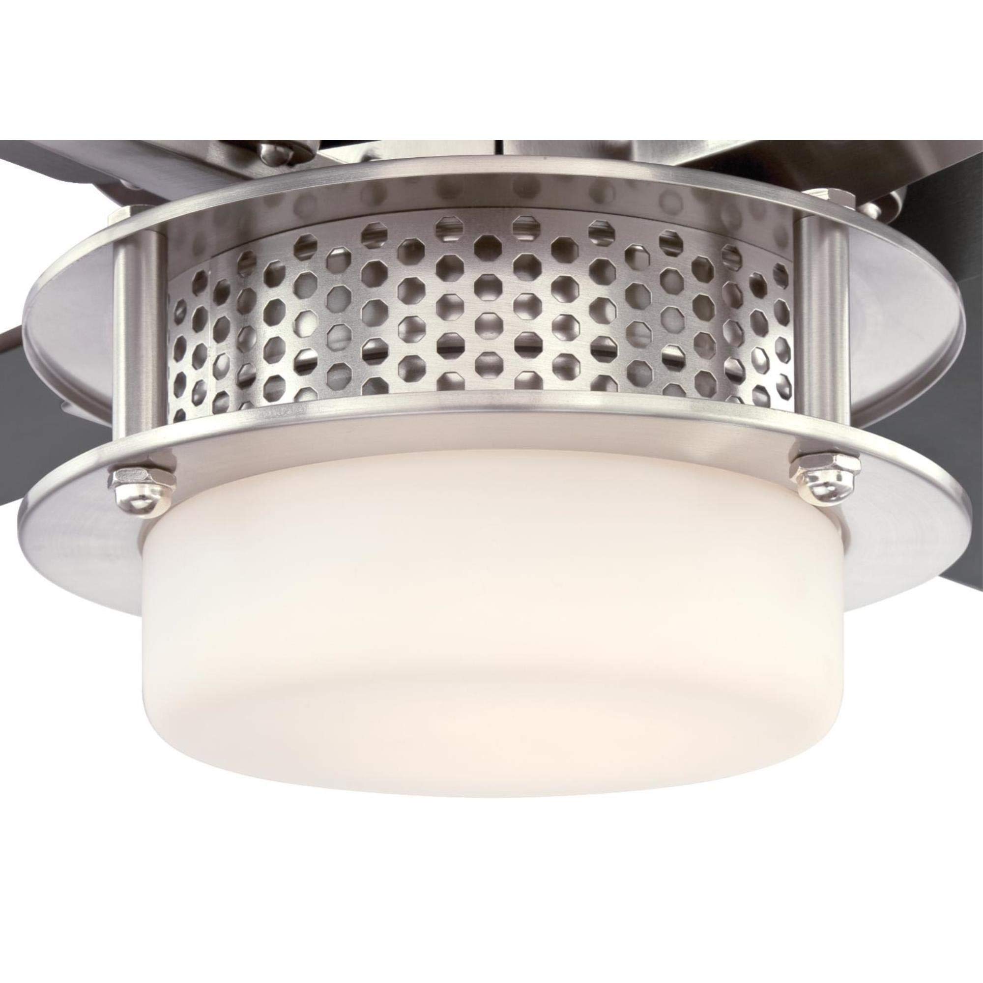 Westinghouse 7221100 48-Inch Brushed Nickel Indoor Ceiling Fan with Light Kit and Remote Control - Perfect for Living Room, Bedroom, and Office Spaces