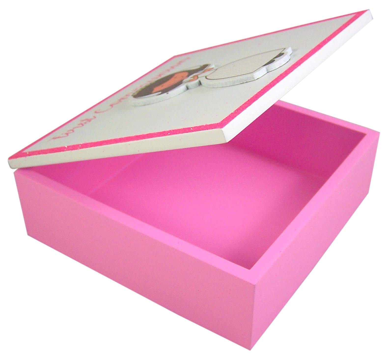 First Communion Keepsake Box - Pink Rosary Storage Box for Girls, 5.5 Inch - Perfect for Religious Gifts, Jewelry Organizer & Baptism Decorations