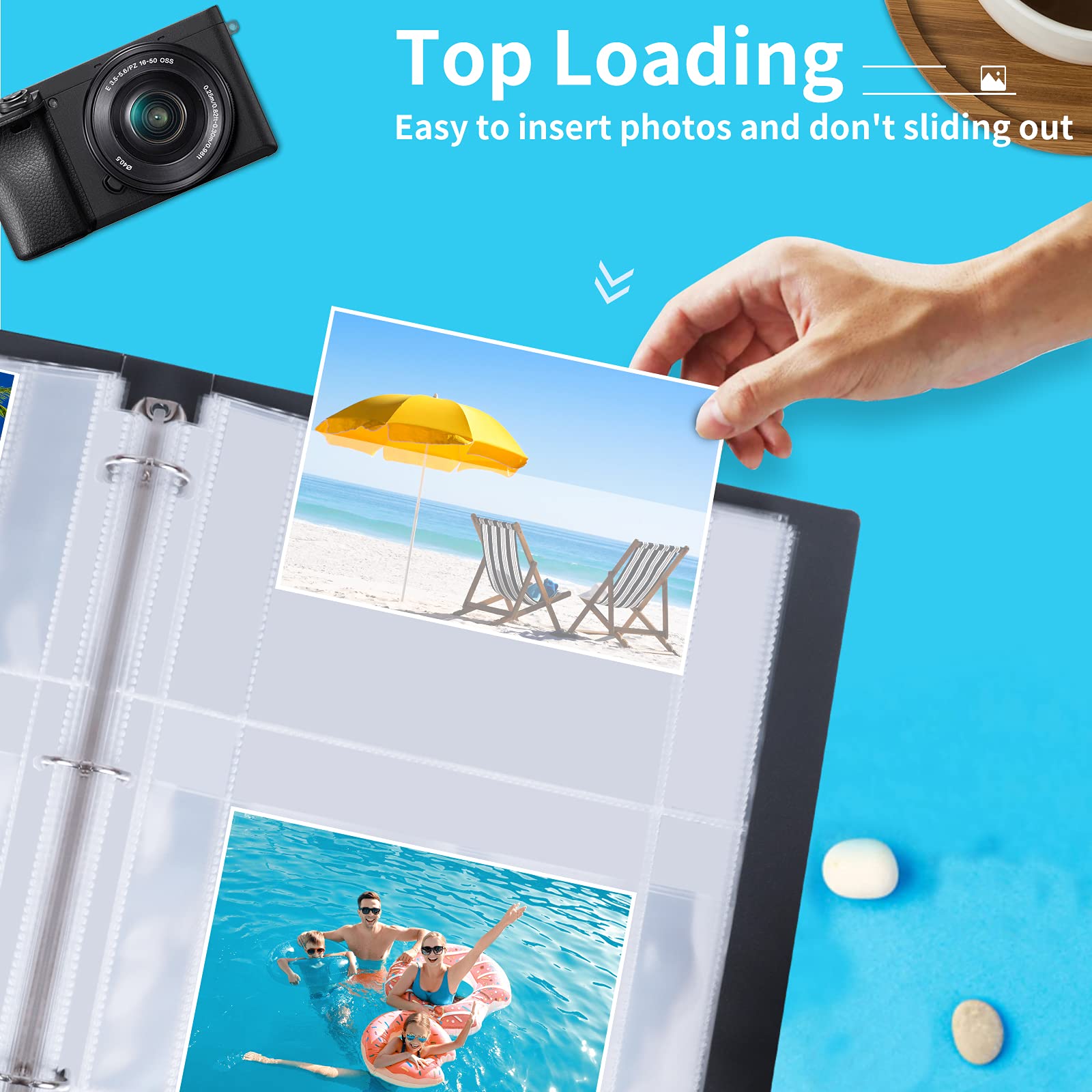 30 Pack 4x6 Photo Sleeves for 3 Ring Binder - Archival Safe Acid-Free Plastic Photo Protector Pages (Holds 120 Photos), Clear Postcard & Picture Album Refill Pockets - Perfect for Scrapbooking, Family Photos & Document Storage
