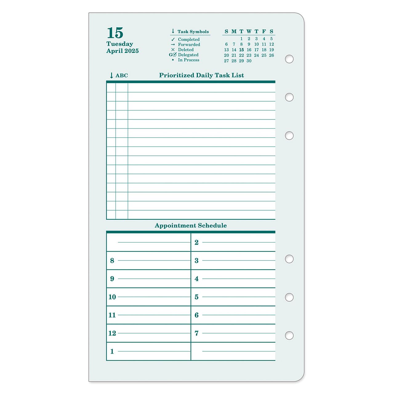 FranklinCovey 2-Page Per Day Planner 2025-2026 - Pocket Size Ring-Bound Organizer for Daily Scheduling, Time Management & Productivity - Perfect for Students, Professionals & Busy Moms (April 2025 - March 2026)