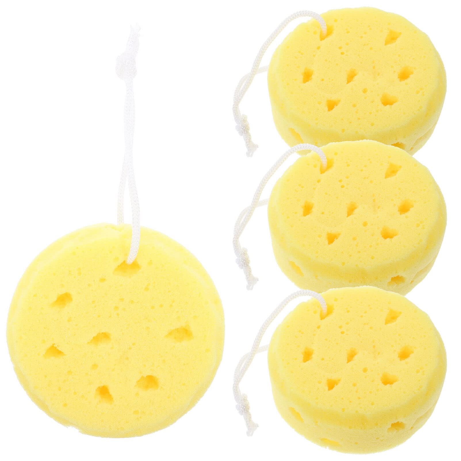 Lurrose 4-Pack Exfoliating Bath Sponges & Body Scrubbers - Soft Loofah Shower Sponge for Smooth Skin - Perfect for Daily Shower, Spa & Exfoliation Routine