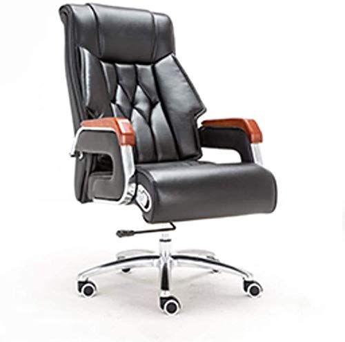Premium Ergonomic Executive Office Chair - Adjustable Swivel Desk Chair with Lumbar Support & Armrests - Reclining Leather Computer Chair for Home & Office Use (Black) - Perfect for Long Work Hours, Gaming & Study Sessions