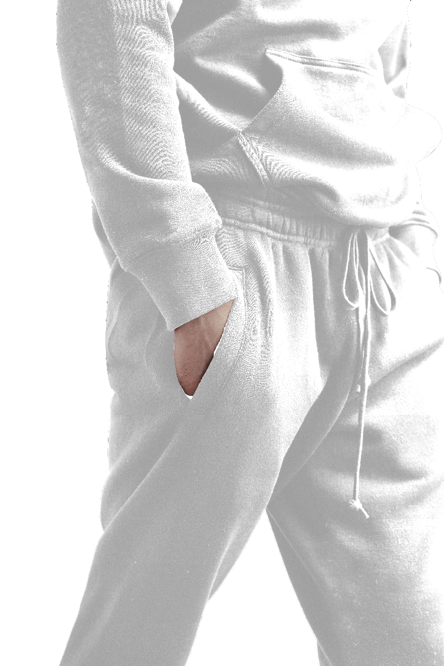 White Sweatpants for Women & Men - Soft Cotton Comfortable Lounge Pants for Home, Gym & Travel