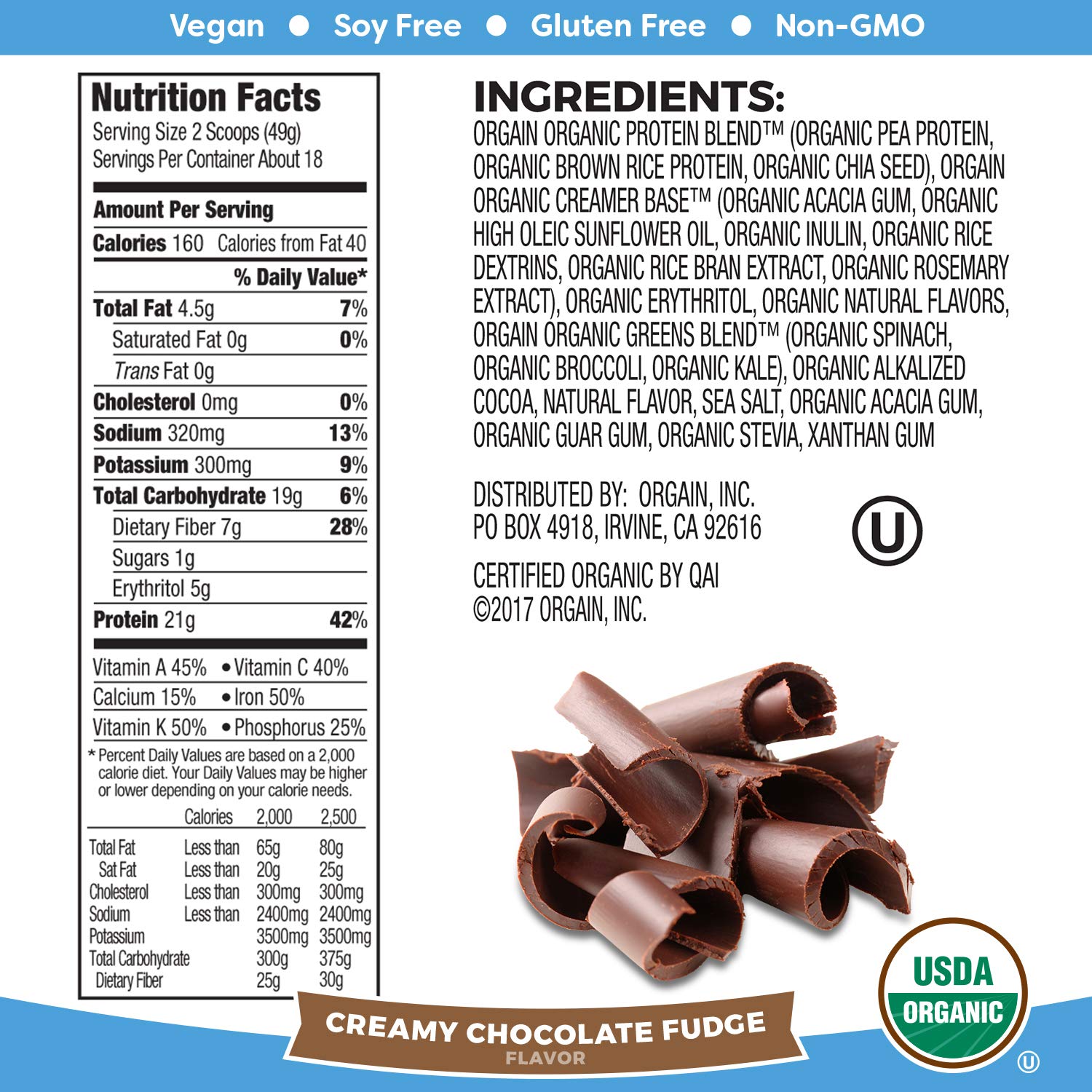 Orgain Organic Vegan Protein Powder + Greens Bundle - Creamy Chocolate Fudge (1.94lb) & Peanut Butter (2.03lb) | Plant-Based Protein Supplement for Smoothies, Baking & Post-Workout Recovery