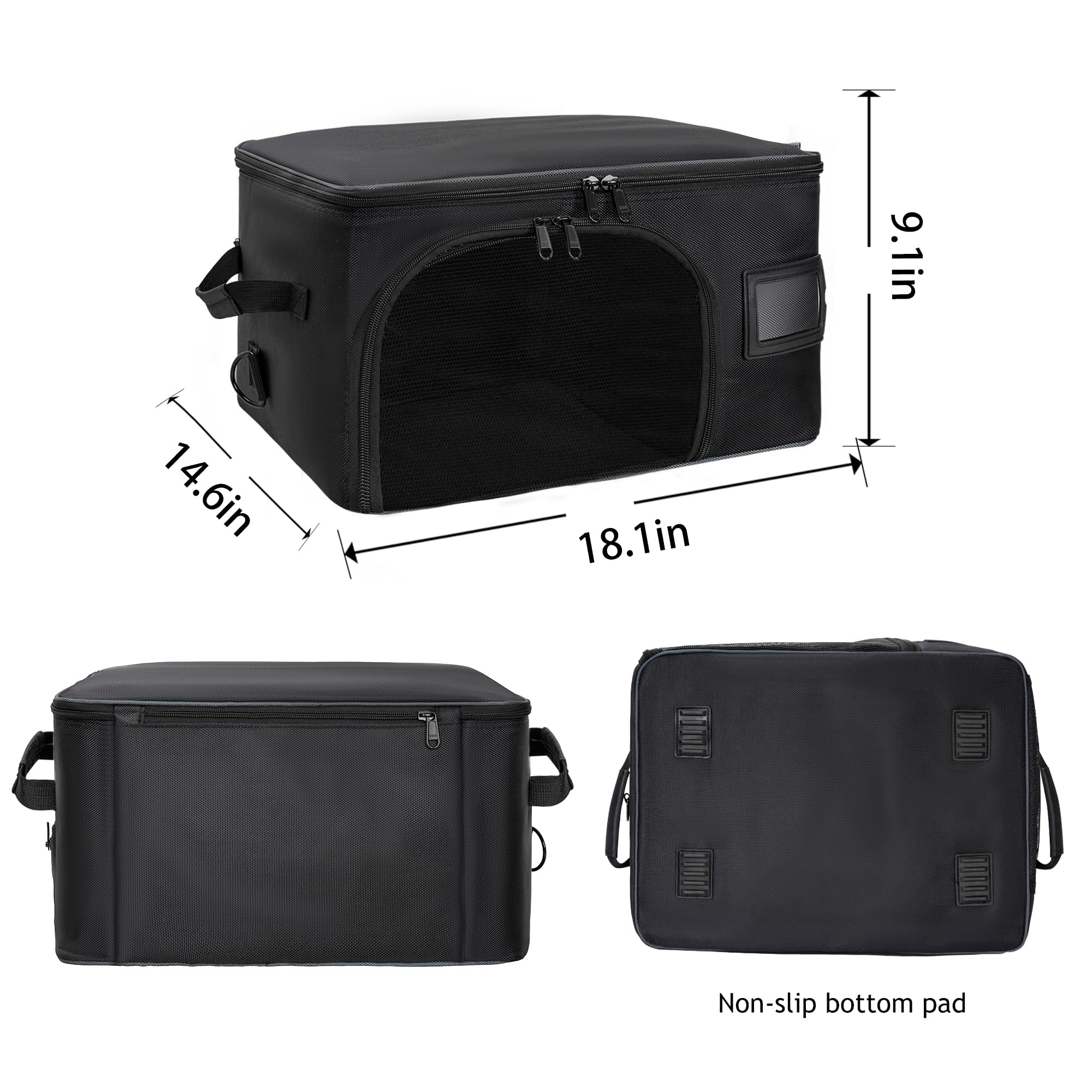 Premium Golf Trunk Organizer - Ventilated Shoe Compartment & Storage for Golf Balls, Tees, Clothes, Gloves & Accessories - Perfect for Car, SUV & Golf Cart Organization