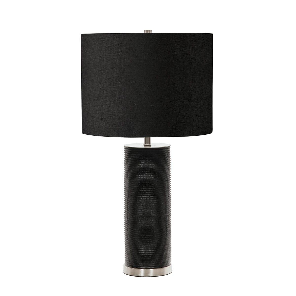 Ripple 1 Light Black Table Lamp by Elstead Lighting - Modern Desk Lamp for Home Office, Bedroom & Living Room Decor