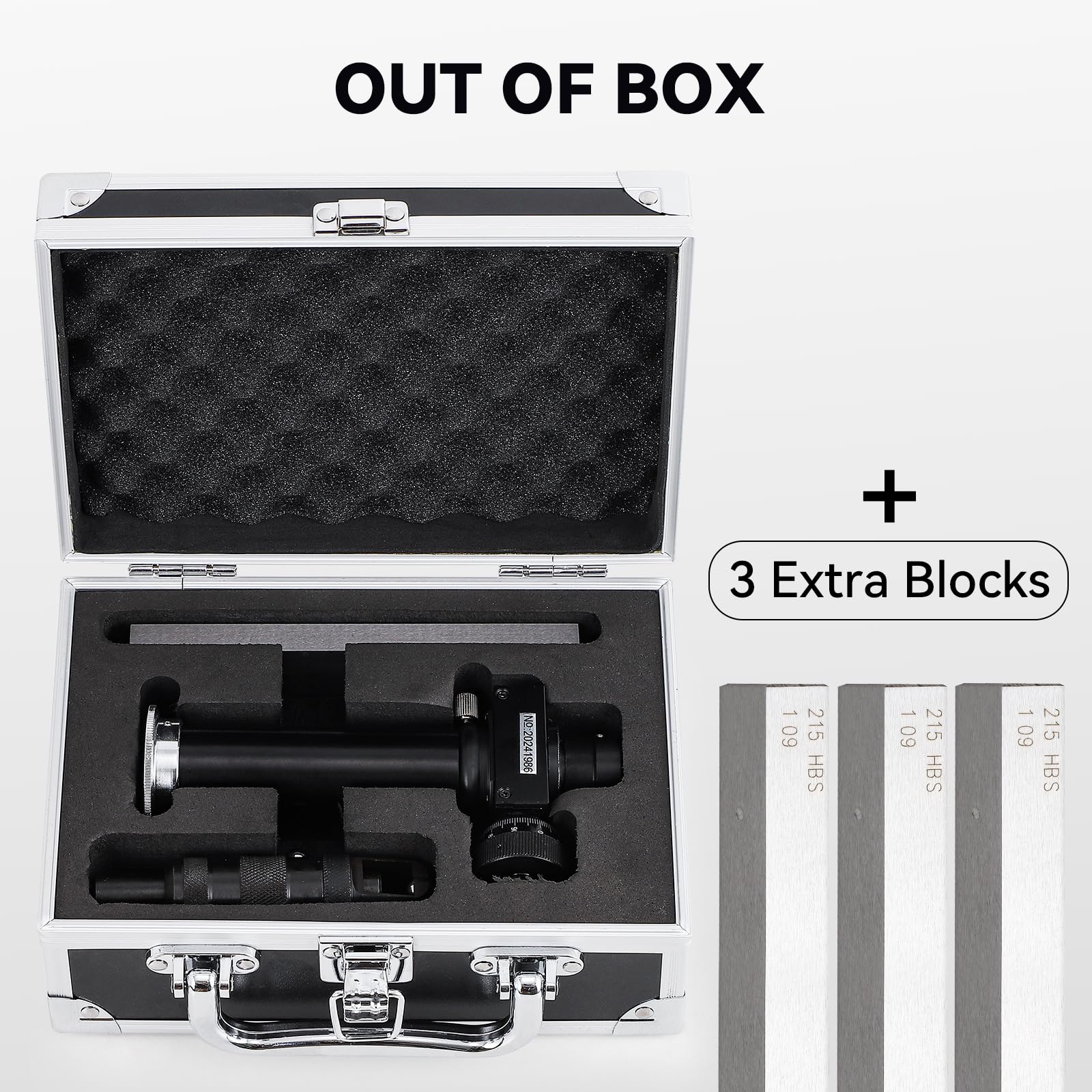 BAOSHISHAN Portable Brinell Hardness Tester with Digital Microscope - Metal & Casting Hardness Testing Kit w/5 Test Blocks - Ideal for On-Site Quality Control & Industrial Material Inspection