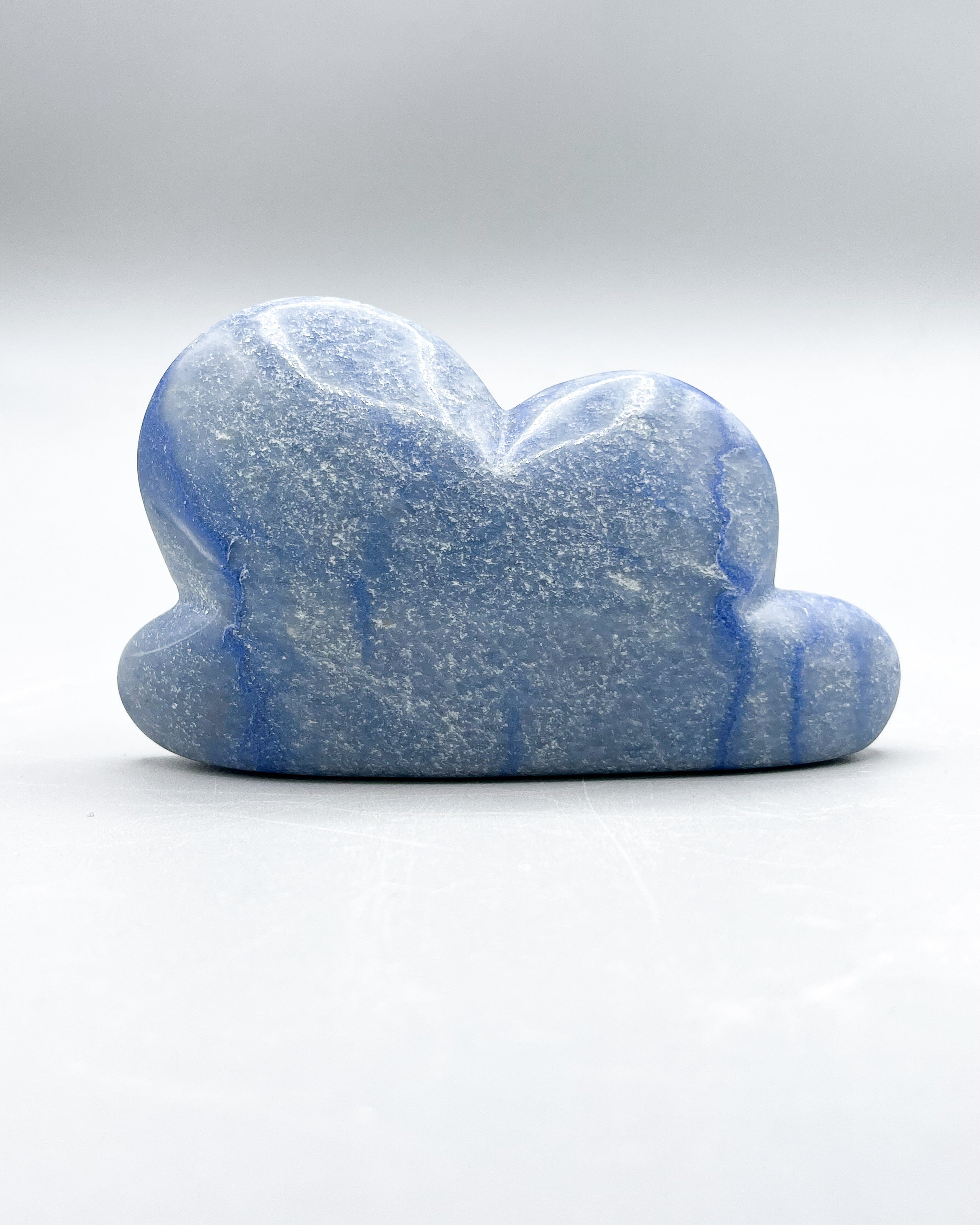 Blue Quartz Crystal Cloud Carving - Handcrafted Spiritual Decor for Home, Office & Meditation Spaces | Feng Shui & Healing Stone Gift