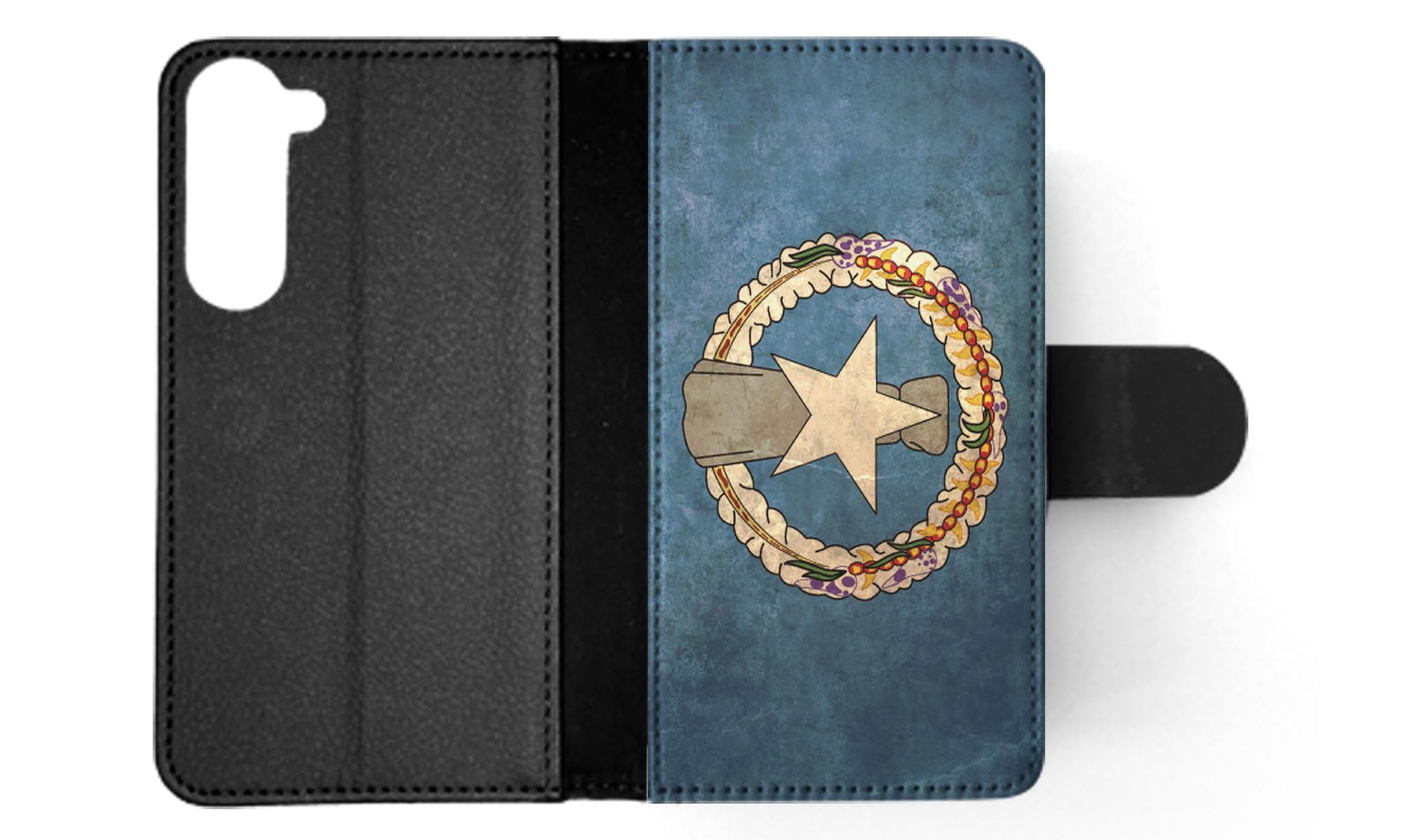 Premium Northern Mariana Islands Flag Design Flip Wallet Phone Case for Samsung Galaxy S23+ Plus - Stylish Protection with Card Slots for Everyday Use & Travel