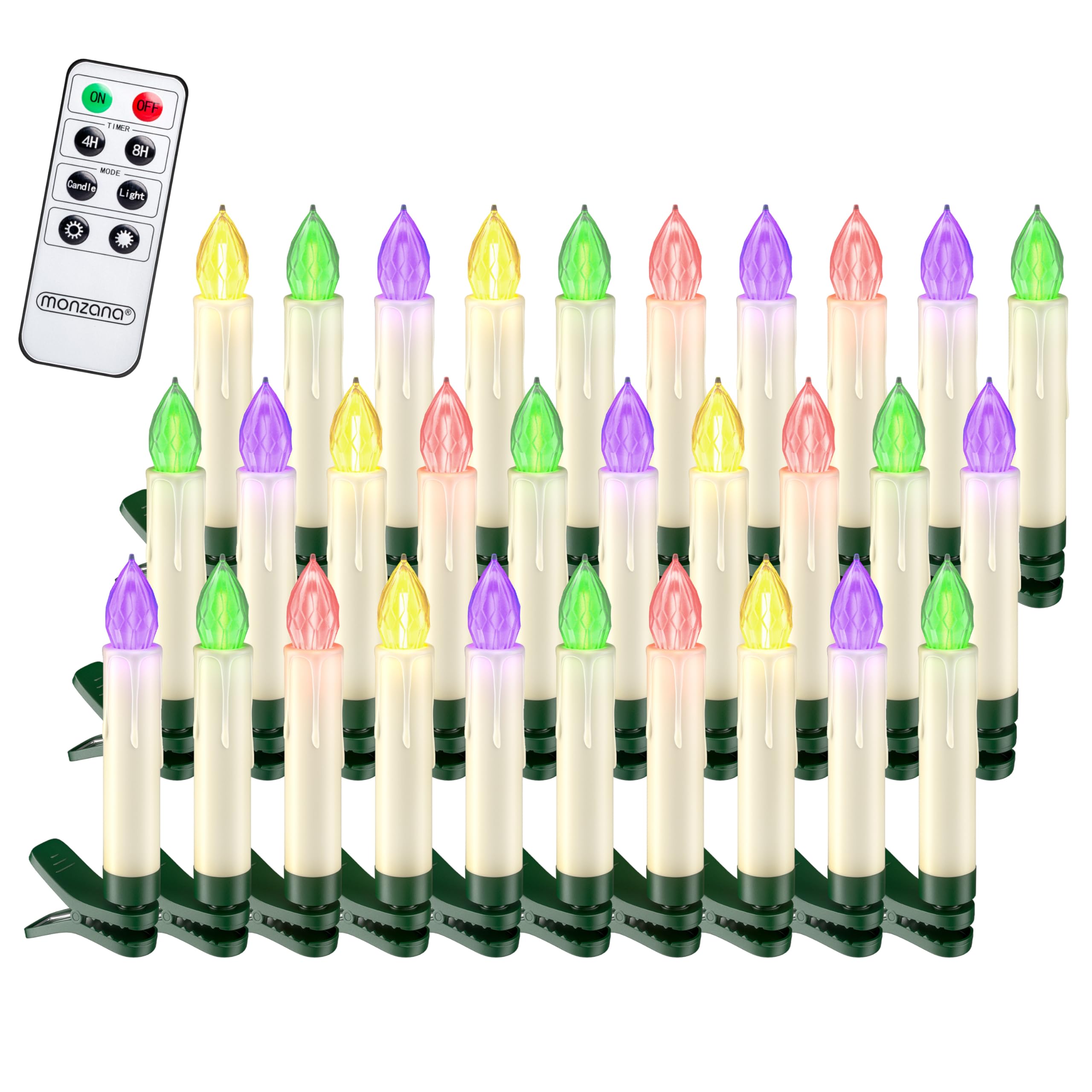 DEUBA® 30-Piece LED Christmas Tree Lights Set - Multicolor Battery-Operated Wireless Fairy Lights with Timer & Remote Control - Perfect for Holiday Decor, Indoor & Outdoor Use