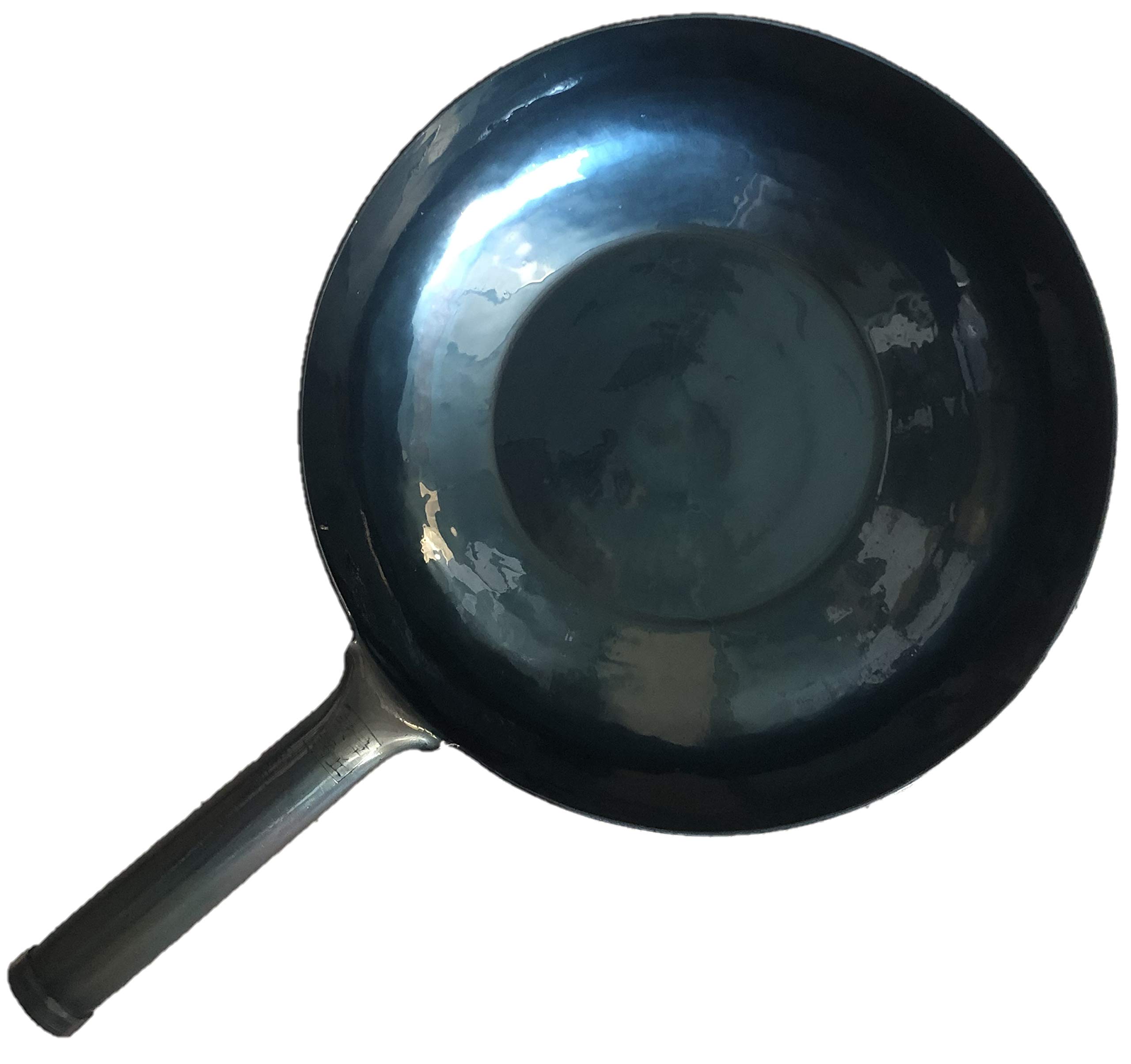 Premium Hand-Hammered Carbon Steel Wok Pan - 12.5