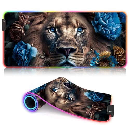 a28-lion art with flowers