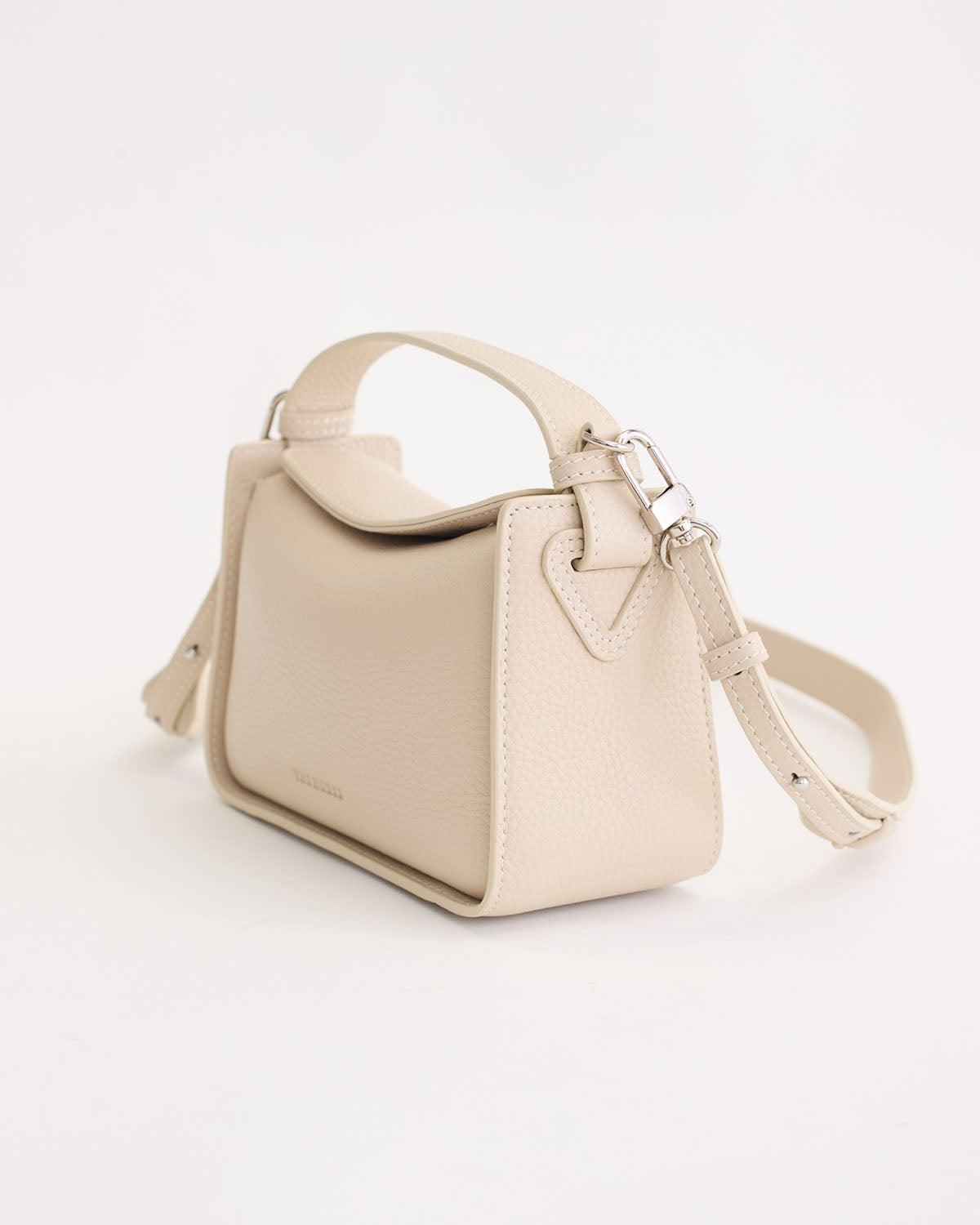 Mini Clementine Crossbody Bag - Oat Pebbled Leather Handbag for Women | Perfect for Everyday Use, Work, and Travel