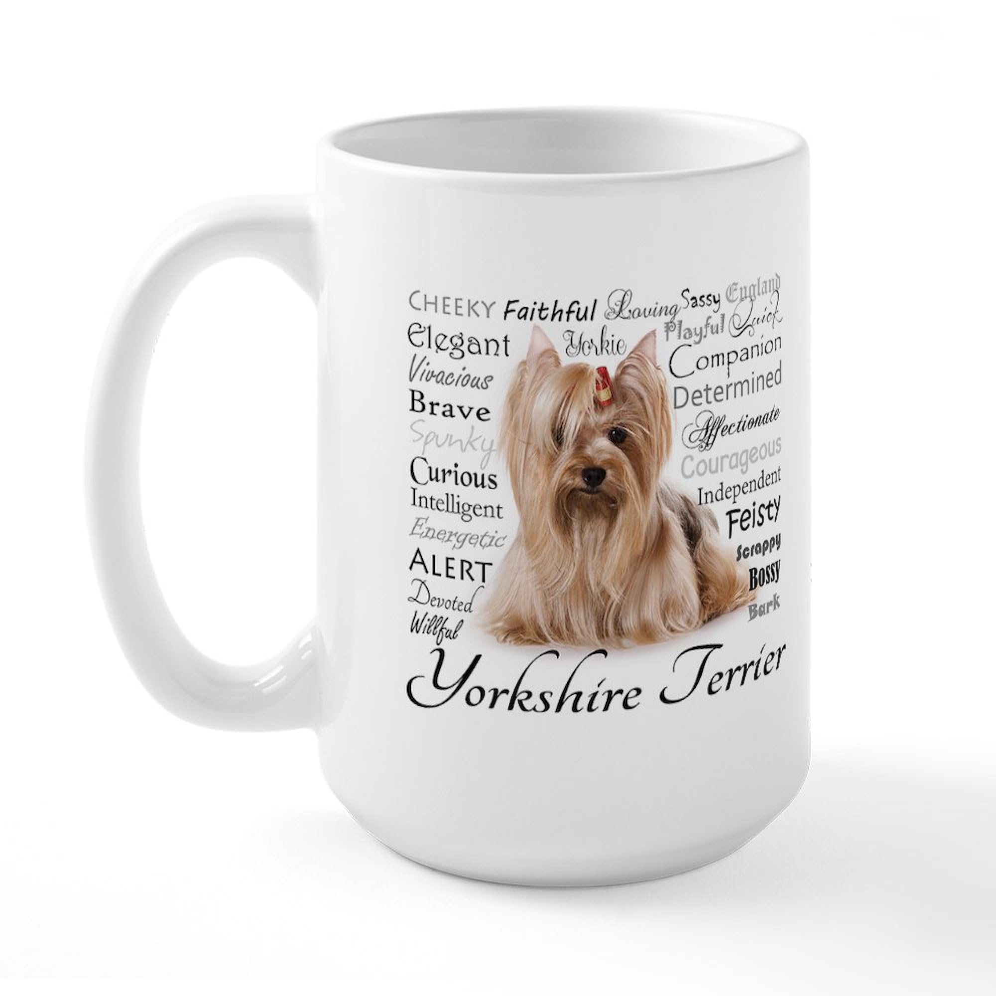 Yorkie Traits 15 oz (444 ml) Ceramic Coffee Mug - Perfect for Dog Lovers, Tea & Coffee Drinkers - Ideal for Home, Office, or Gift Giving