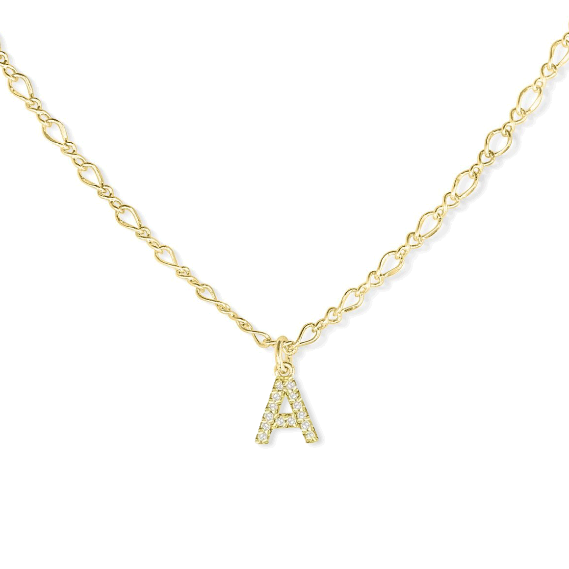Diamond Initial Choker Necklace - Personalized A-Z Letter Pendant Jewelry for Women | Perfect for Birthdays, Anniversaries & Gifts