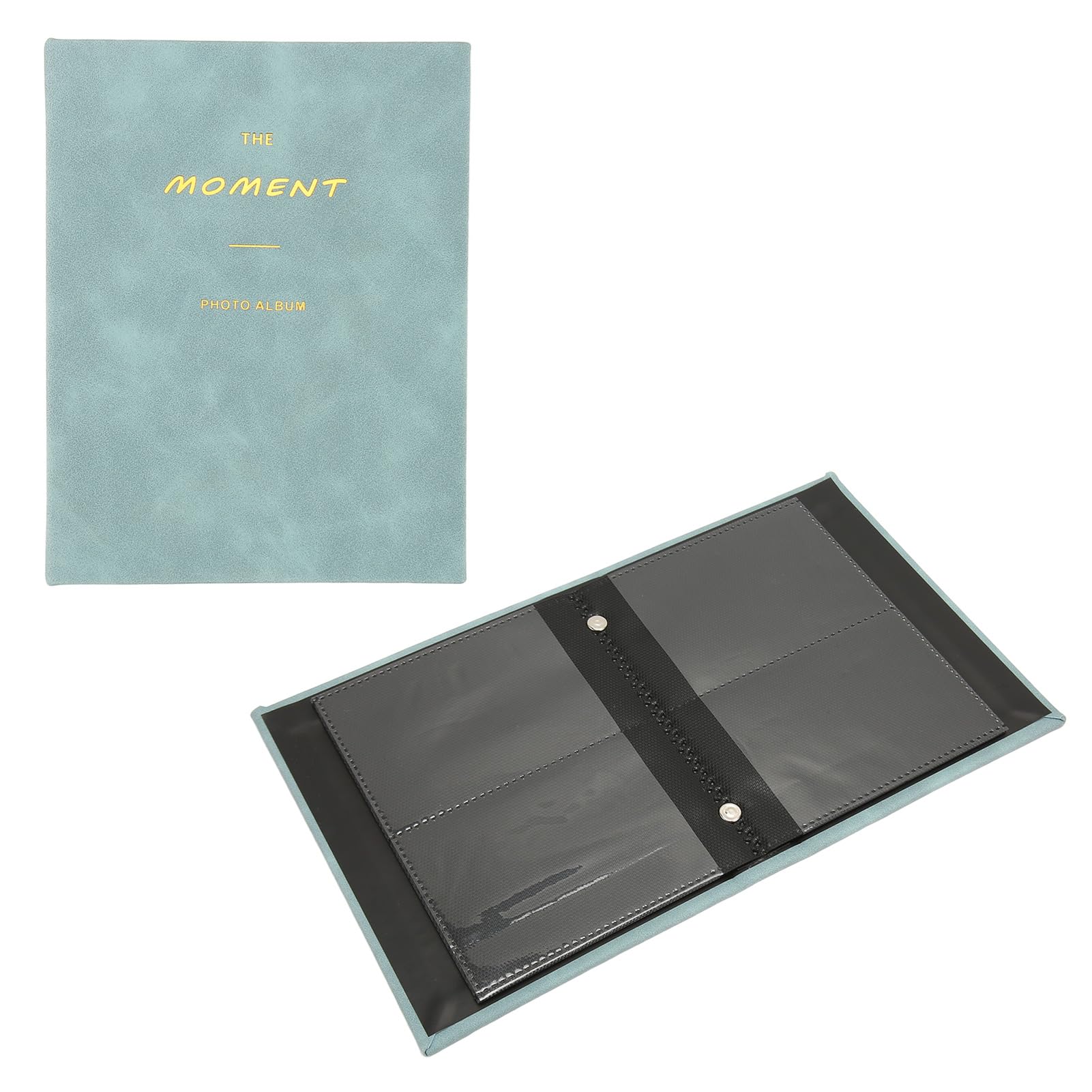 64-Pocket Suede Photo Album for Fujifilm Instax Mini 11/12/40/EVO/7+/7s/LiPlay/90/9 - 3 Inch Instant Film Storage Organizer (Mint Green) - Perfect for Travel, Wedding, Baby Photos & Memory Keeping