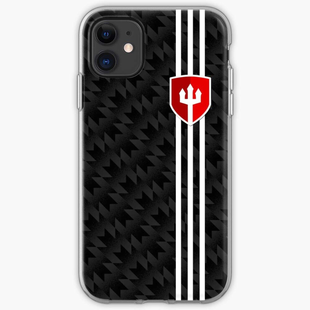 Manchester United MUFC Paul Pogba Retro Football Jersey Design iPhone Case - Compatible with iPhone 7/8/SE 2020/XR/11/11 Pro/12 Series - Perfect for Soccer Fans & Game Day Support