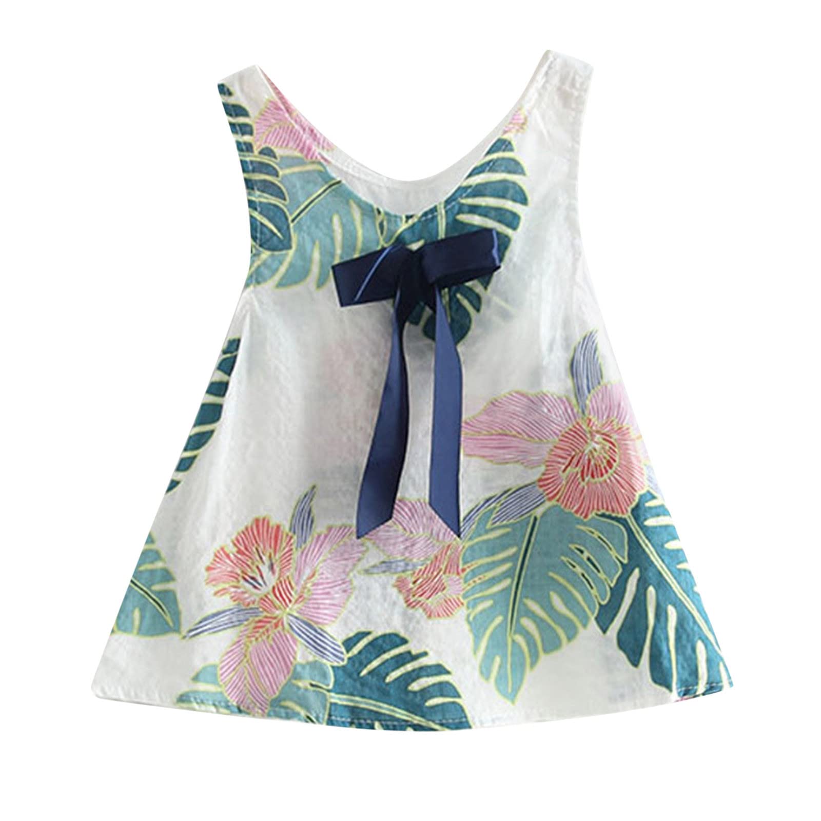 Toddler Girls Summer Floral Princess Dress - Sleeveless Casual Beach Outfit for Baby Girls | Perfect for Playdates, Parties & Photo Shoots