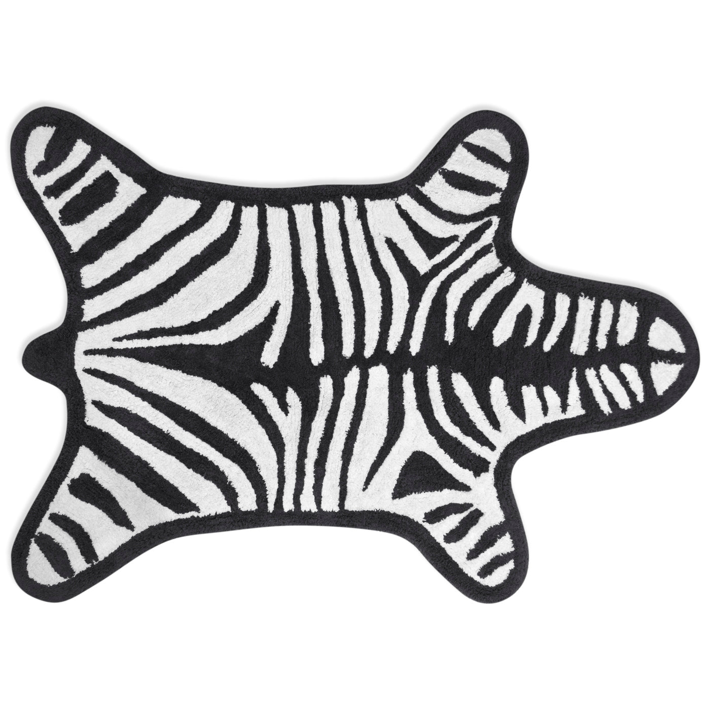 Reversible Zebra Print Bath Mat - Soft Non-Slip Bathroom Rug for Shower, Tub & Floor - Stylish Home Decor for Modern Bathrooms