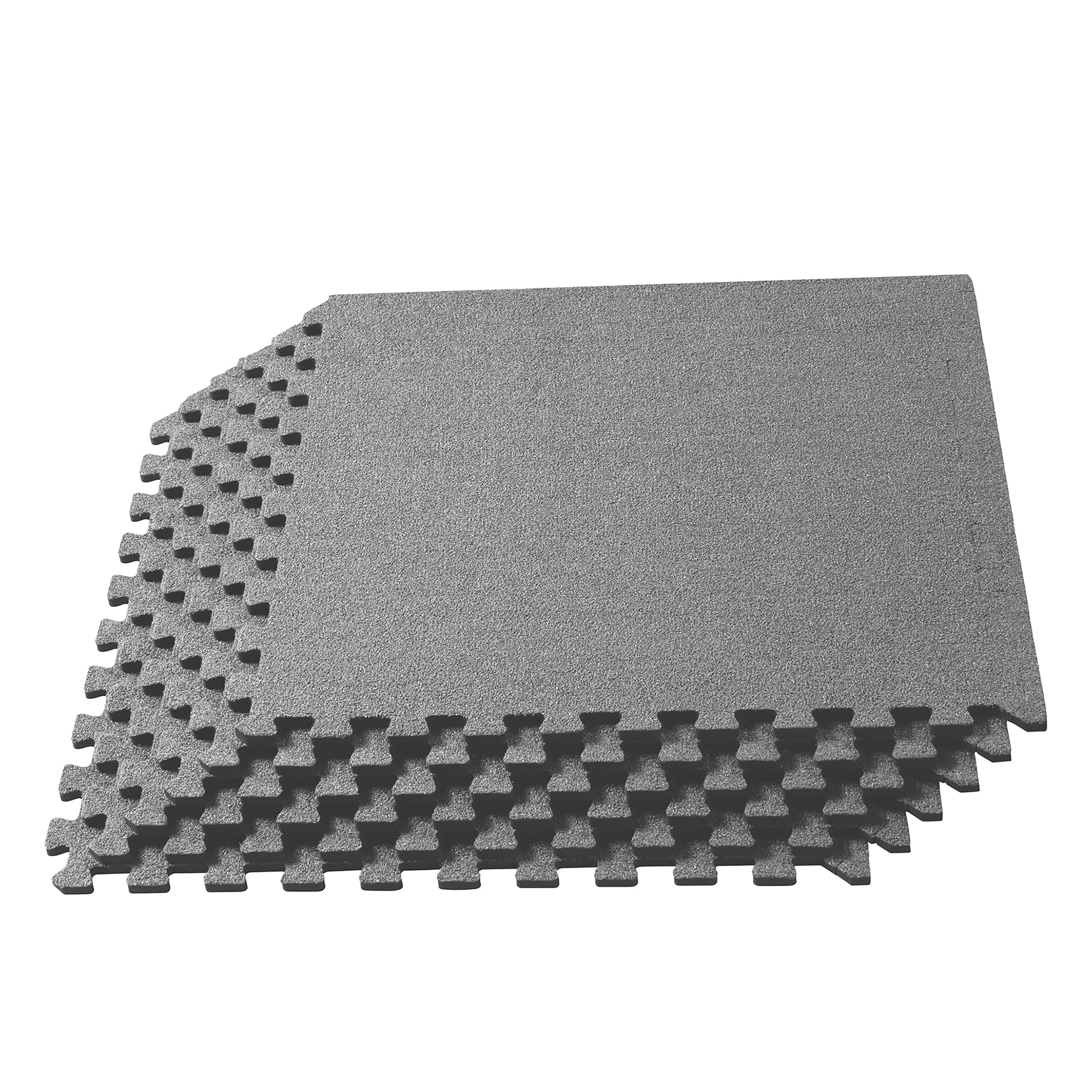 3/8 Inch Thick Interlocking Foam Carpet Tiles - Durable Anti-Fatigue Floor Mats for Home, Office & Classroom - Soft Floor Protection & Comfort for Standing Desks, Play Areas & Workspaces