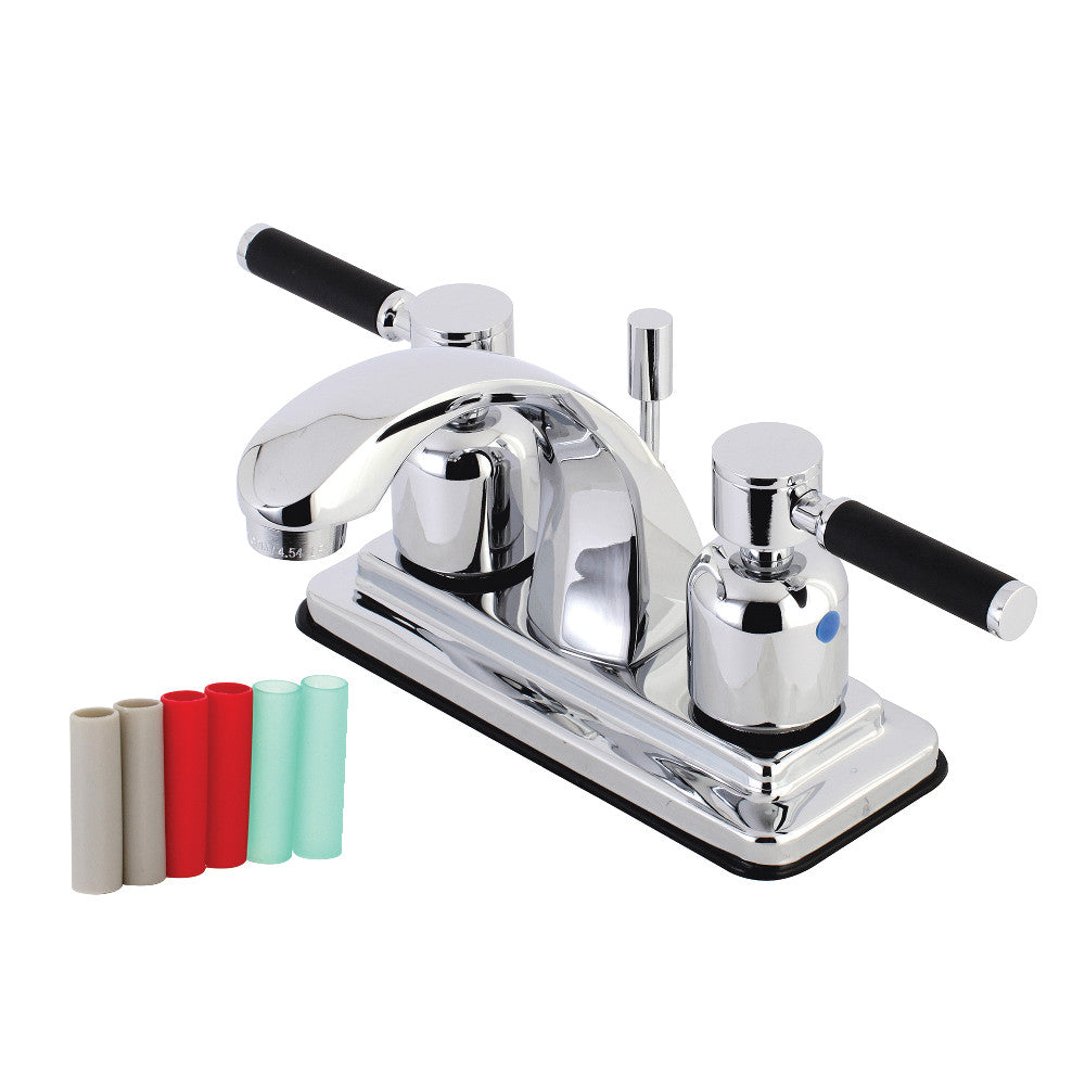 Kingston Brass KB4648DKL 4-Inch Centerset Bathroom Faucet - Modern Matte Black Finish for Bathroom Sink, Perfect for Home & Hotel Renovation