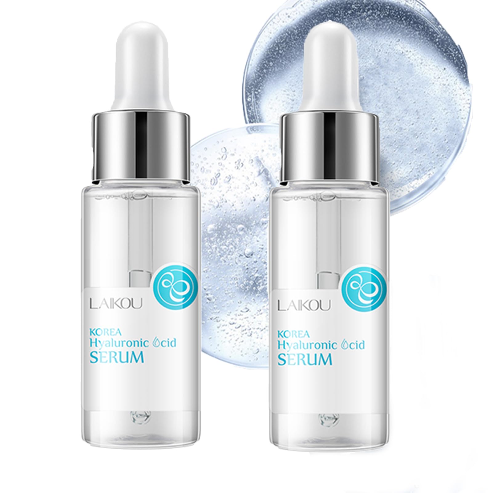 2 Pcs Hyaluronic Acid Serum for Face with Tremella Extract - 2.02 oz Deep Hydrating Facial Serum for Day & Night Use, Boosts Collagen Production | Perfect for Dry Skin Care & Anti-Aging Routine