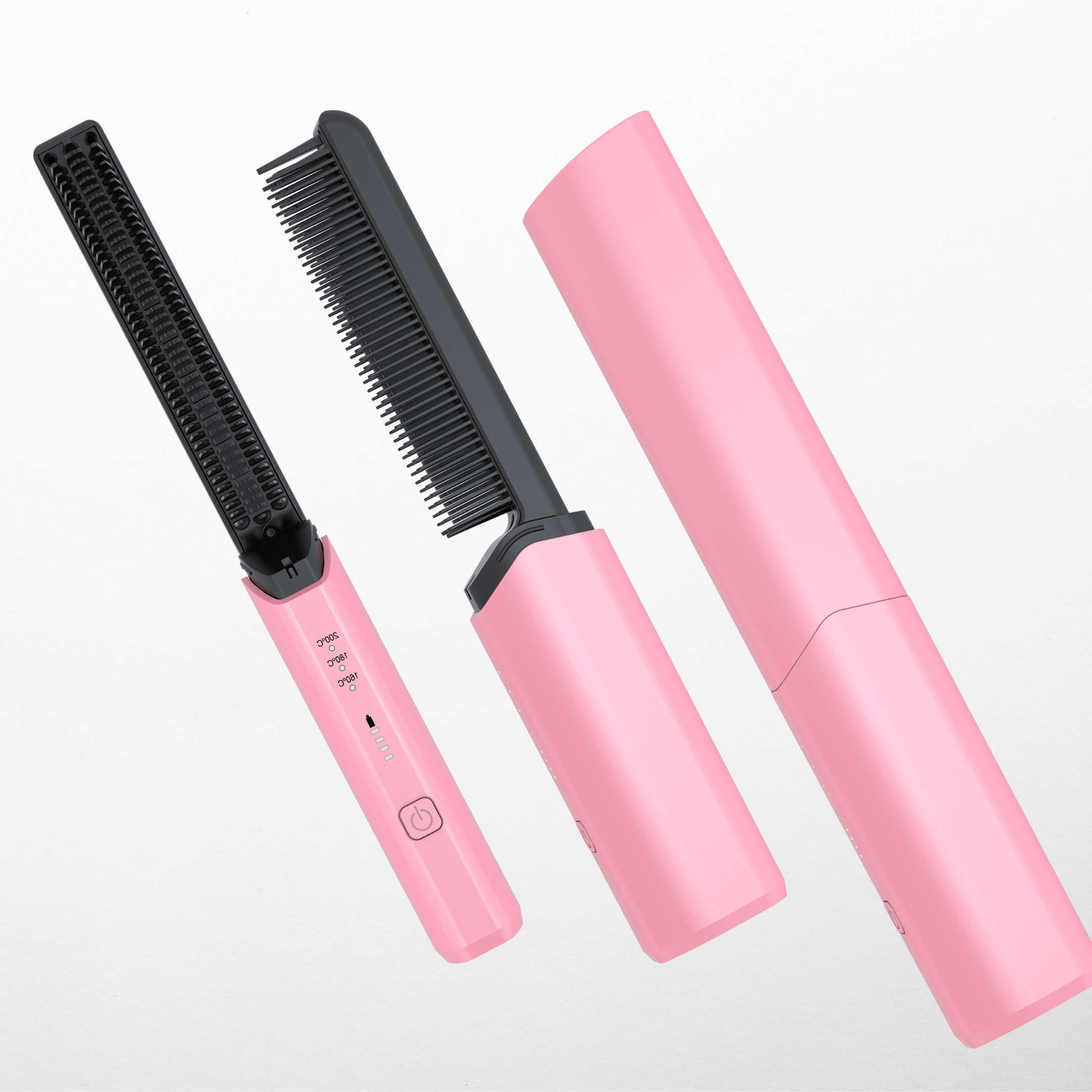 Coolean CL604 Wireless Mini Ultra-Thin Hair Straightener Brush - Perfect for Travel, Home & Salon Styling