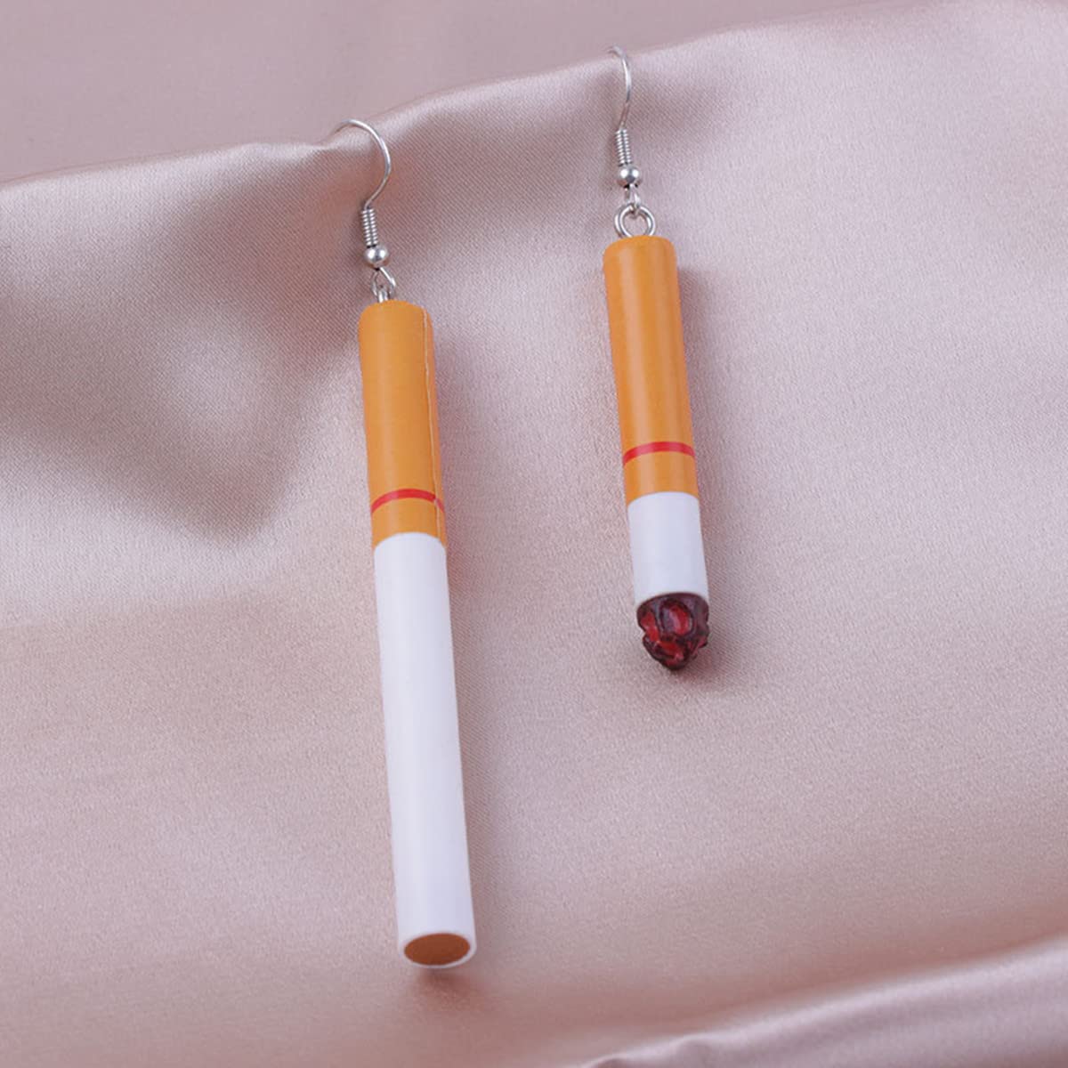 Funny Cigarette Butt Drop Dangle Earrings for Women - Punk Fashion Jewelry - Harajuku Creative & Wacky Lifelike Design - Perfect for Halloween, Cosplay, and Punk Rock Outfits