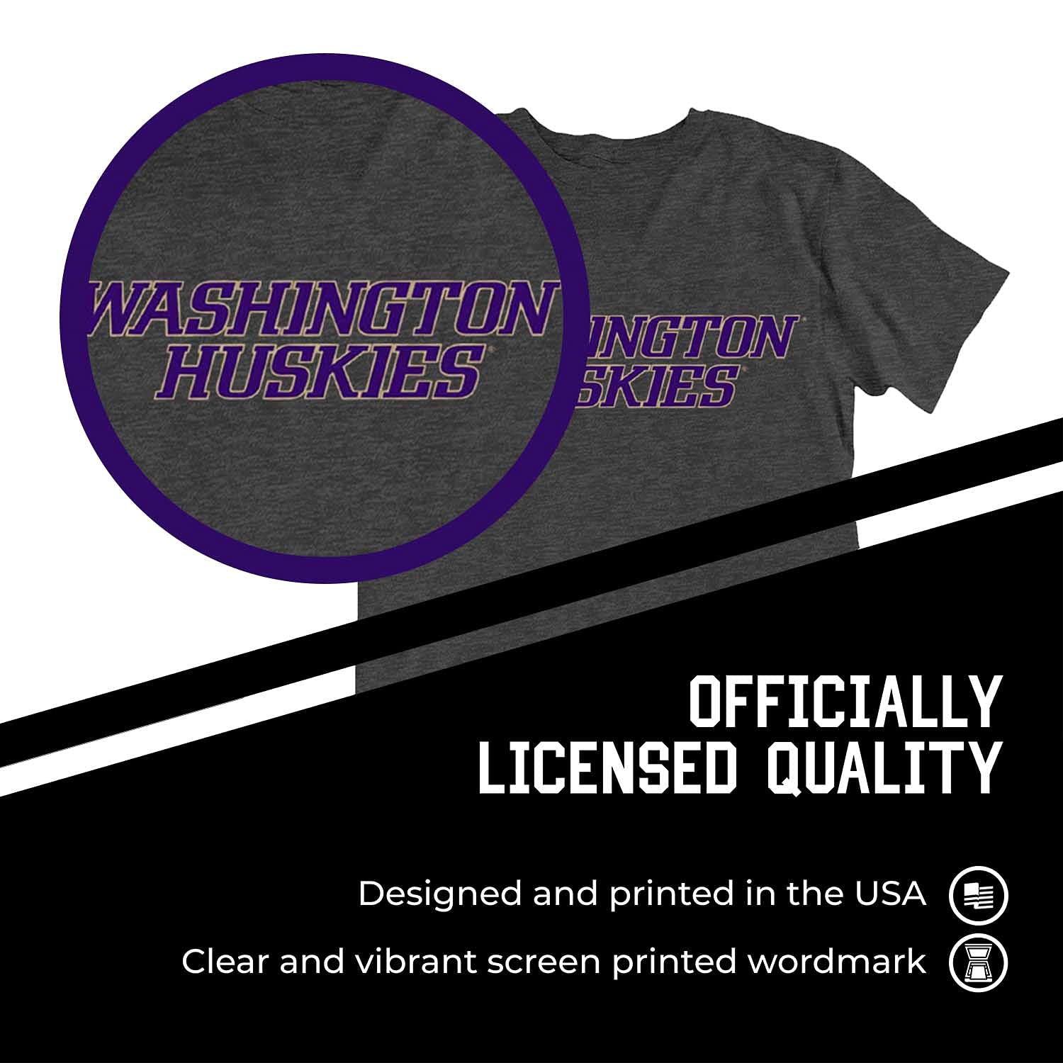 NCAA Adult Cotton Blend Tagless T-Shirt - Soft Ringspun Fabric, Charcoal Grey, Comfort Fit - Perfect for Game Day, School Spirit & Casual Wear