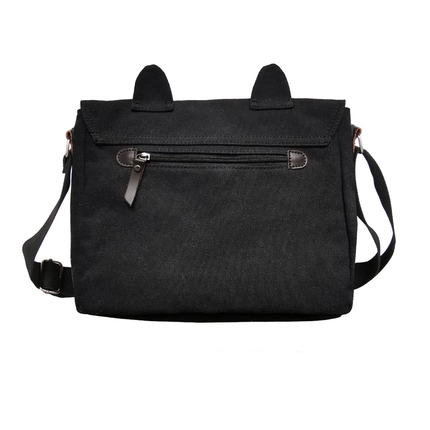 Stylish Canvas Cat Messenger Bag for Girls - Cute Kitty Shoulder Satchel for School & Daily Use | Perfect for Books, Laptop & Essentials