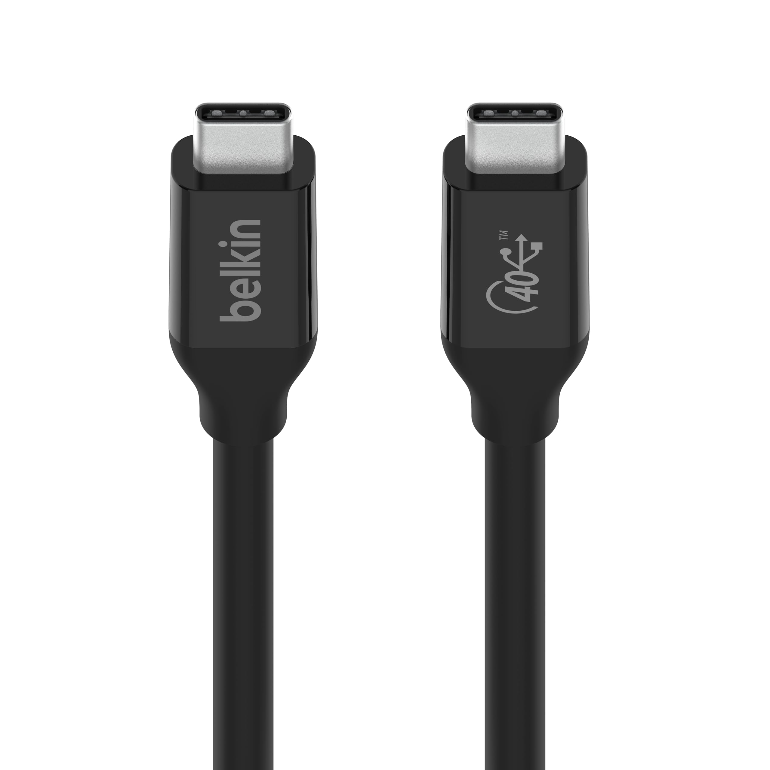 Belkin USB4 USB-C to USB-C Cable 0.8m - 100W Power Delivery, 40Gbps Data Transfer, Thunderbolt 3 & USB 3.2 Compatible - Fast Charging for MacBook Pro, iPad Pro, Galaxy S23 & More - Perfect for Home, Office & Travel Charging