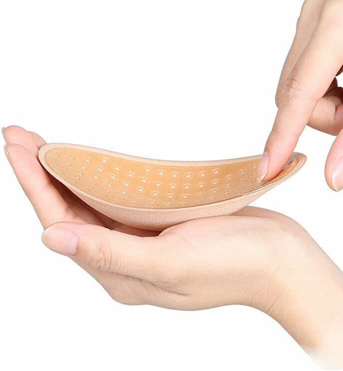 Niralasa Sensual Lady Silicone Sponge Adhesive Shoulder Pads | Slip-Resistant Narrow Shoulder Enhancers for Women's Clothing | Reusable Breathable Push-Up Pads - Black & Nude | Perfect for Dresses, Tops & Formal Wear