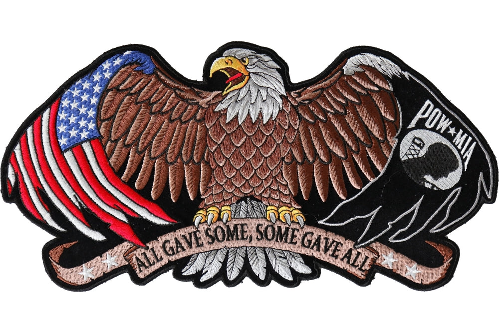 All Gave Some and Some Gave All Back Patch - Military Morale Patch for Army, Navy, Air Force - Perfect for Tactical Vests, Backpacks & Military Apparel