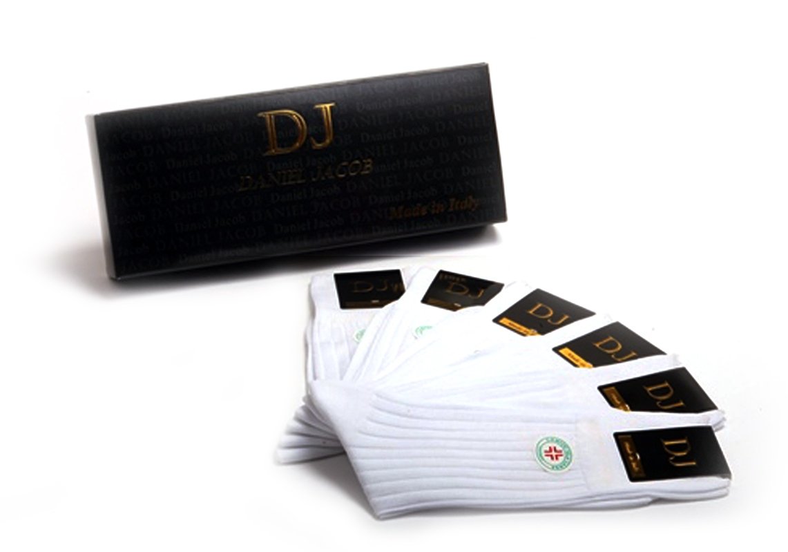 Daniel Jacob Men's 6 Pairs 100% Cotton Diabetic Socks - Ultra Soft & Breathable for Sensitive Feet - Perfect for Daily Wear, Work & Sports