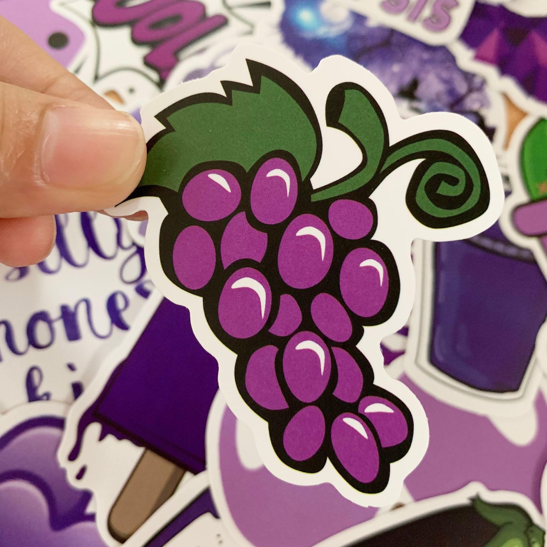 50 PCS Cute Purple Aesthetic Stickers for Girls - Waterproof Vinyl Decals for Water Bottles, Laptops, Phones - Perfect for Teens, Kids Room Decor & School Supplies | Great for DIY Crafts, Scrapbooking & Personalizing Accessories