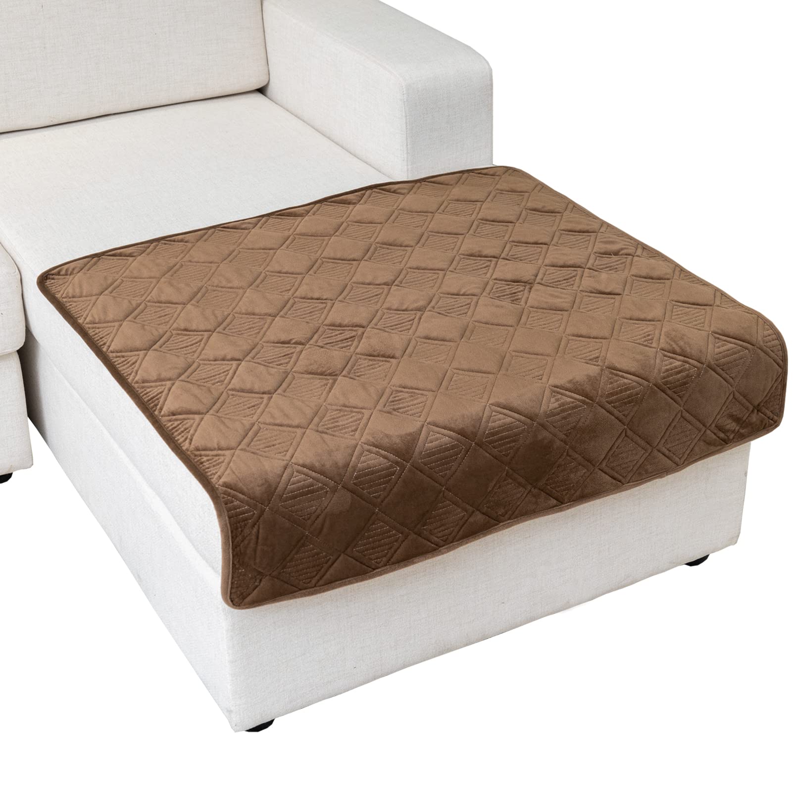 Eismodra L-Shaped Sectional Sofa Slipcover - Light Brown 36x36 Inches - 3 Cushion Furniture Protector for Dogs & Cats - Pet-Friendly Chaise Lounge & Loveseat Cover (1 Piece) | Perfect for Living Room, Family Room & Pet-Friendly Homes