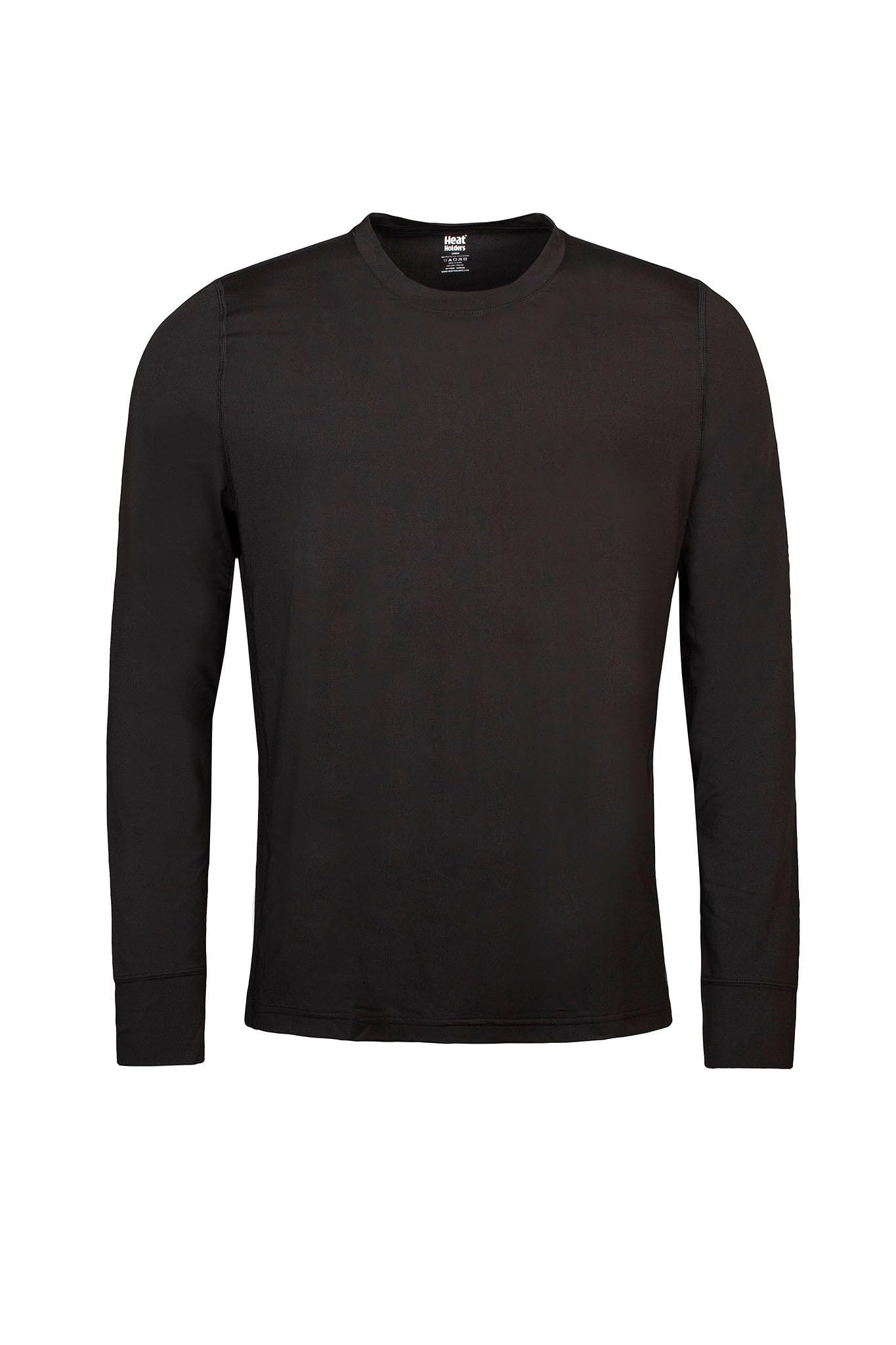 HEAT HOLDERS Men's Ultra LITE™ Thermal Long Sleeve T-Shirt - Black/S - Warm Base Layer for Winter, Cold Weather & Outdoor Activities