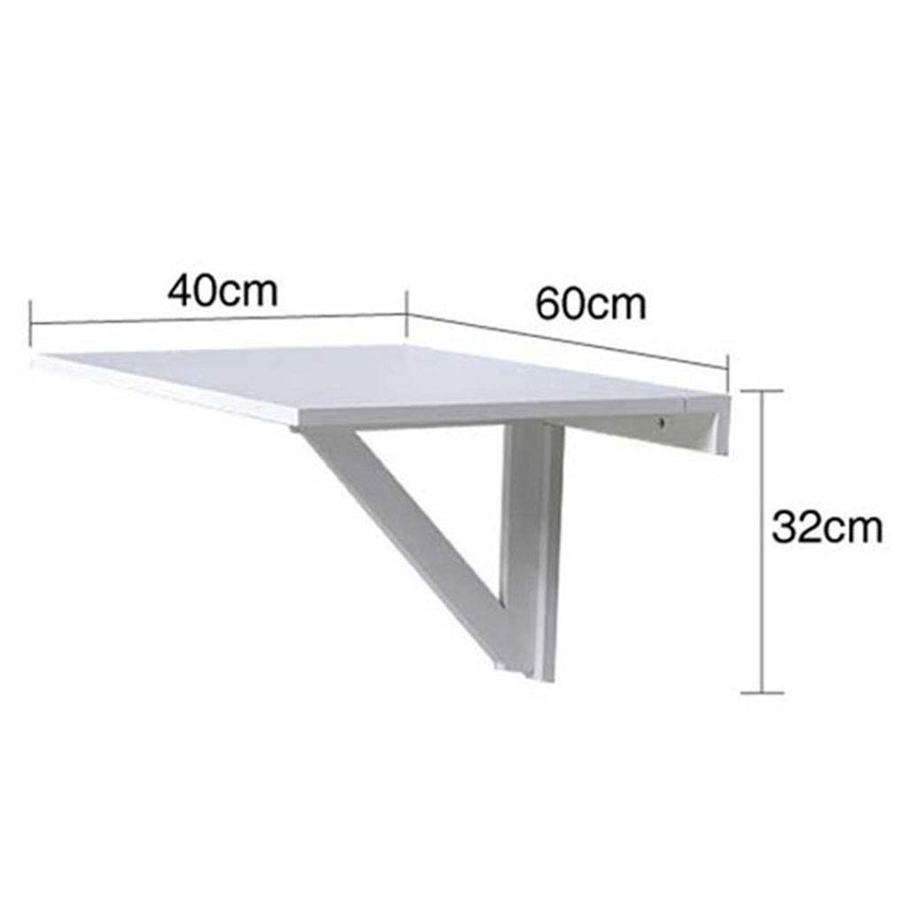 Wall-Mounted Drop-Leaf Folding Table - Space Saving Floating Desk for Computer, Laptop, Study & Workstation - Perfect for Home Office, Kitchen, Bedroom, Bathroom & Balcony - Ideal for Small Spaces & Multifunctional Use
