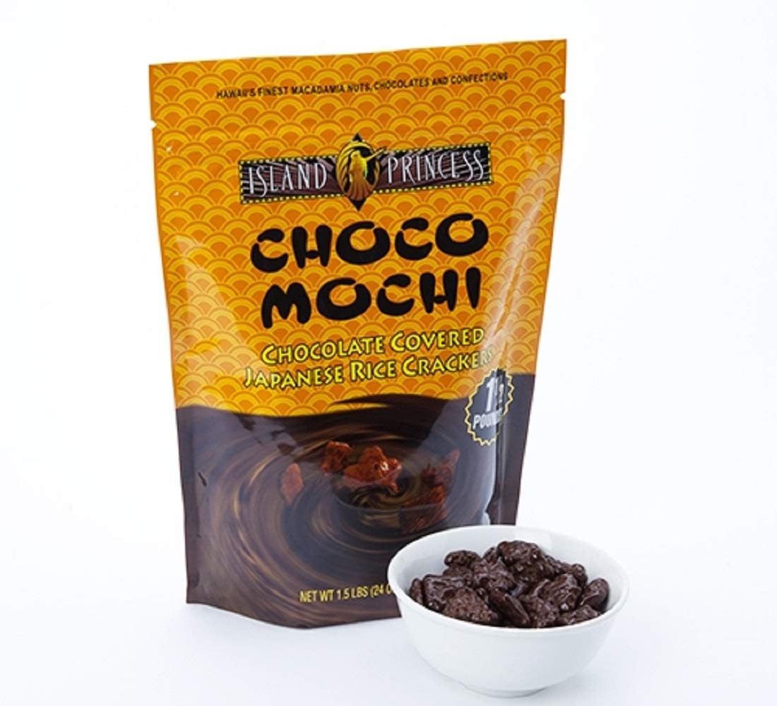 Island Princess Choco Mochi Chocolate Covered Japanese Rice Crackers 1.5lb - Delicious Snack for Parties, Gifts & Asian Dessert Lovers