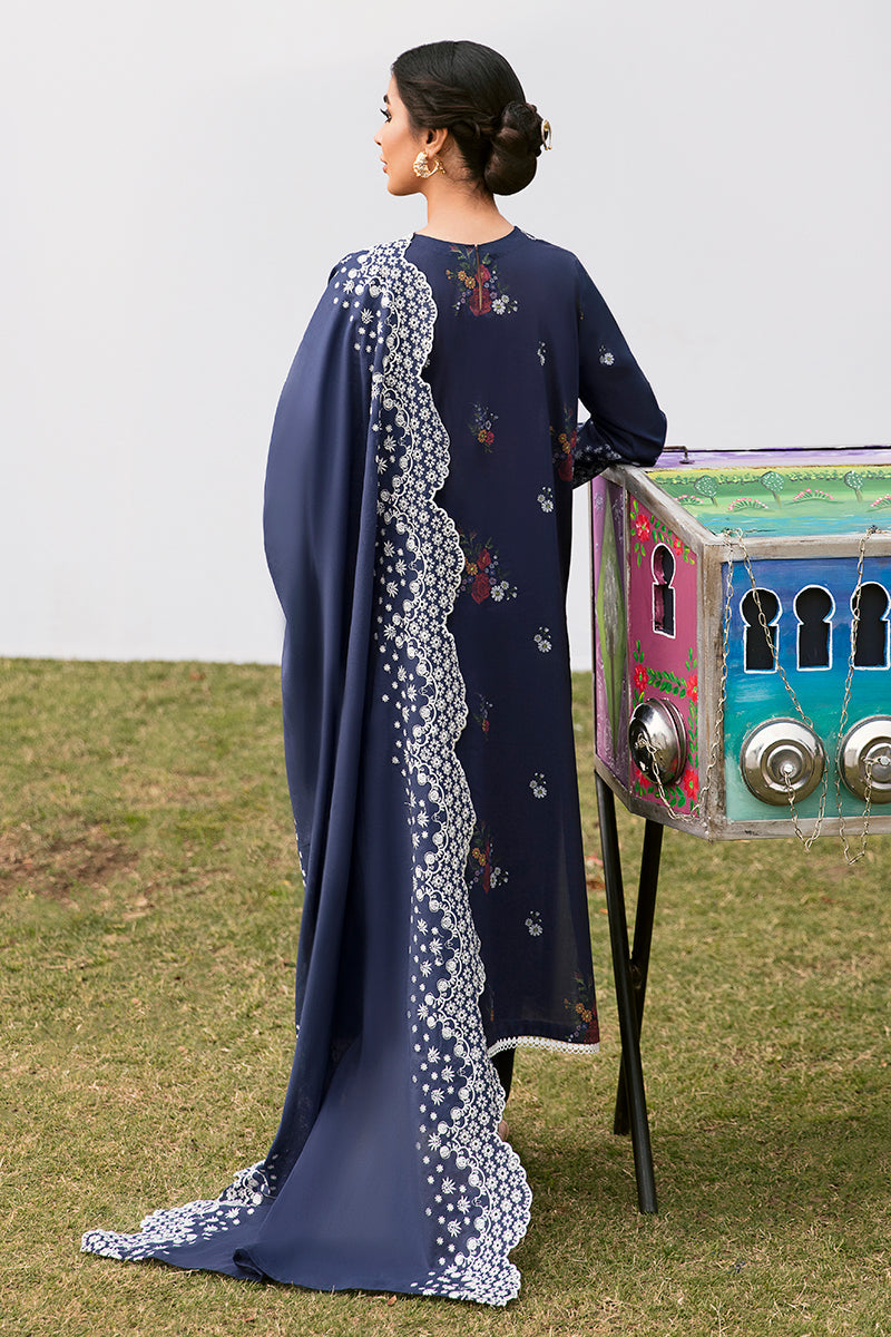 JAYLIN NIGHT 3PC PRINTED LAWN SUIT | Women's Floral Printed Outfit | Soft Cotton Fabric | Perfect for Party, Wedding & Special Occasions