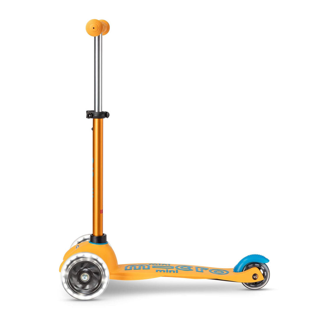 Micro Mini Deluxe 3 Wheel LED Scooter for Kids - Lightweight & Foldable, Bright LED Wheels, Apricot Color - Perfect for Commuting, Park Rides & Neighborhood Fun