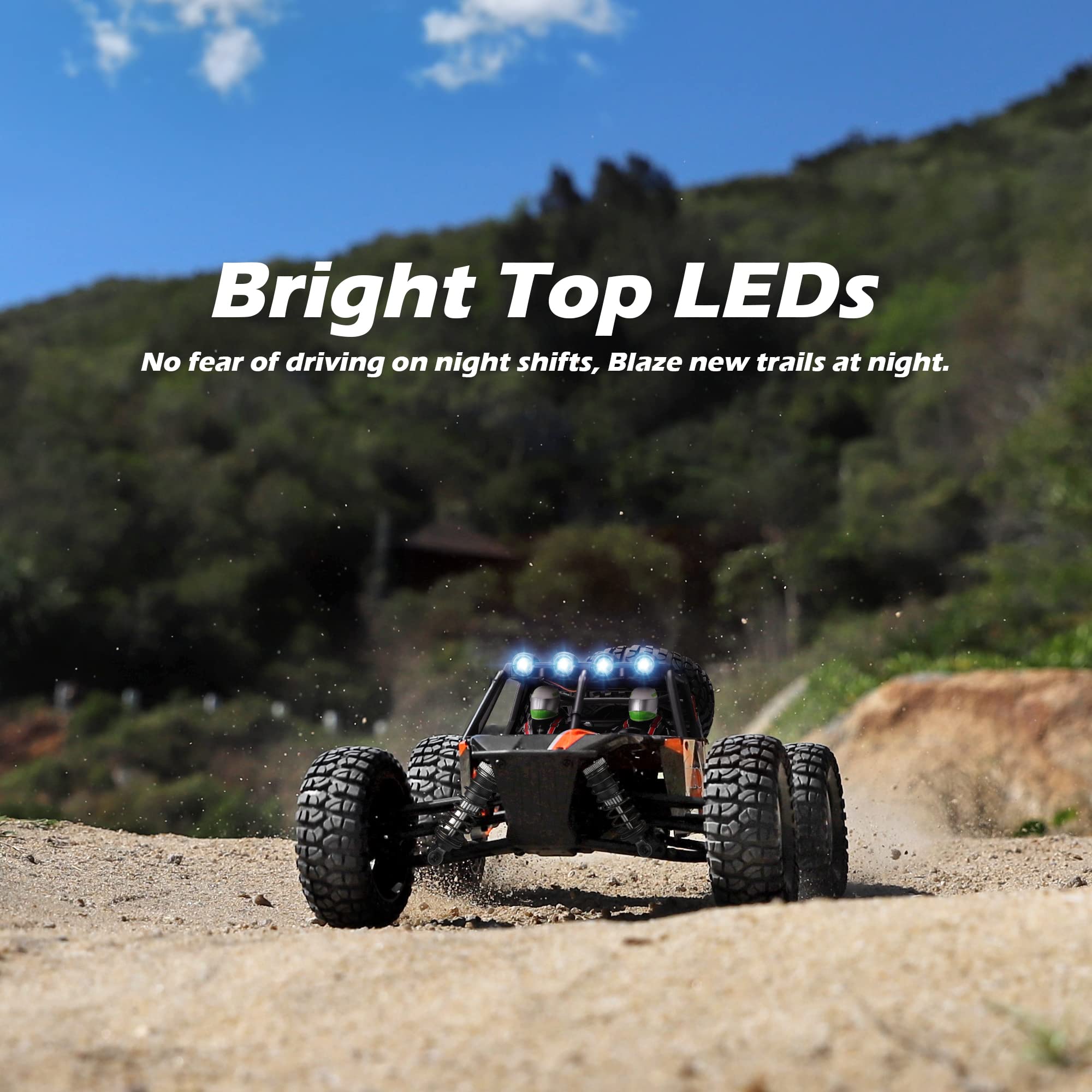 HAIBOXING 1:12 Scale 4x4 RC Car - 38+ KM/H High Speed Remote Control Truck, 2.4G All-Terrain Off-Road Vehicle with 2 Rechargeable Batteries (40+ Min Playtime) - Perfect Gift for Boys & Adults - Ideal for Outdoor Racing, Backyard Adventures and Off-Road Fun