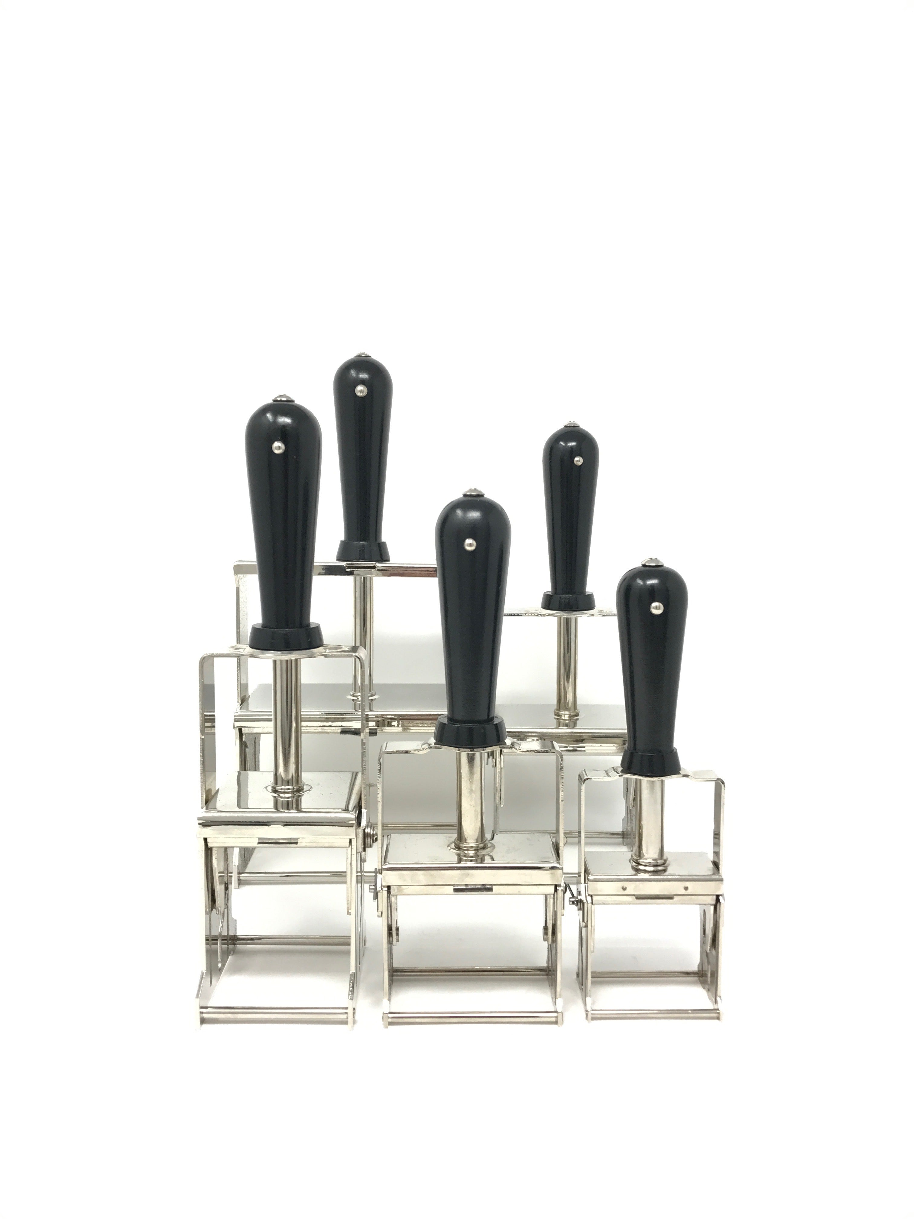 Self Inking Stamp - Nickel Plated with Black Ink - Perfect for Office, Business, and Document Signing