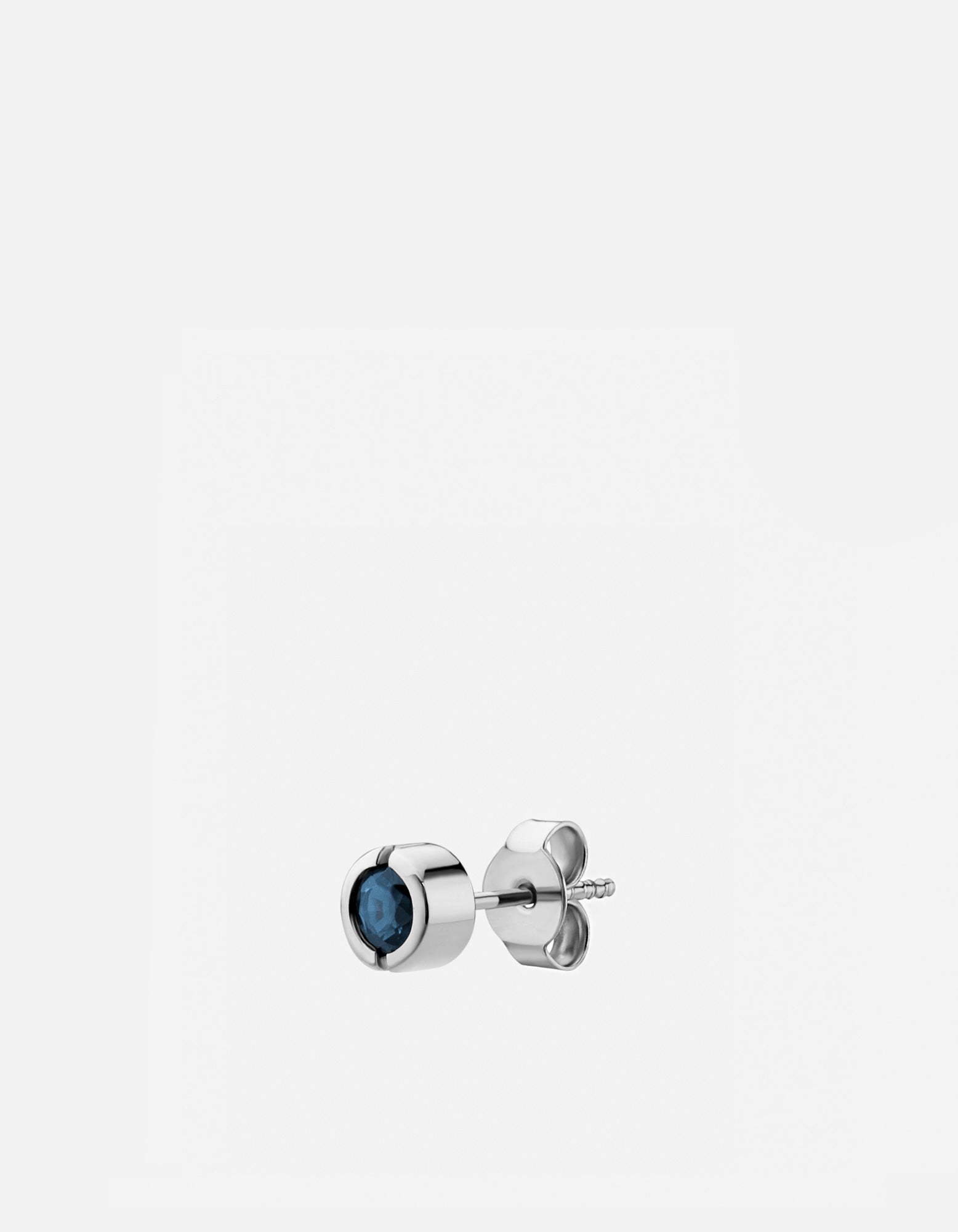 14K White Gold Blue Sapphire Kali Stud Earrings for Women - Elegant Gemstone Jewelry for Everyday Wear, Parties & Special Occasions