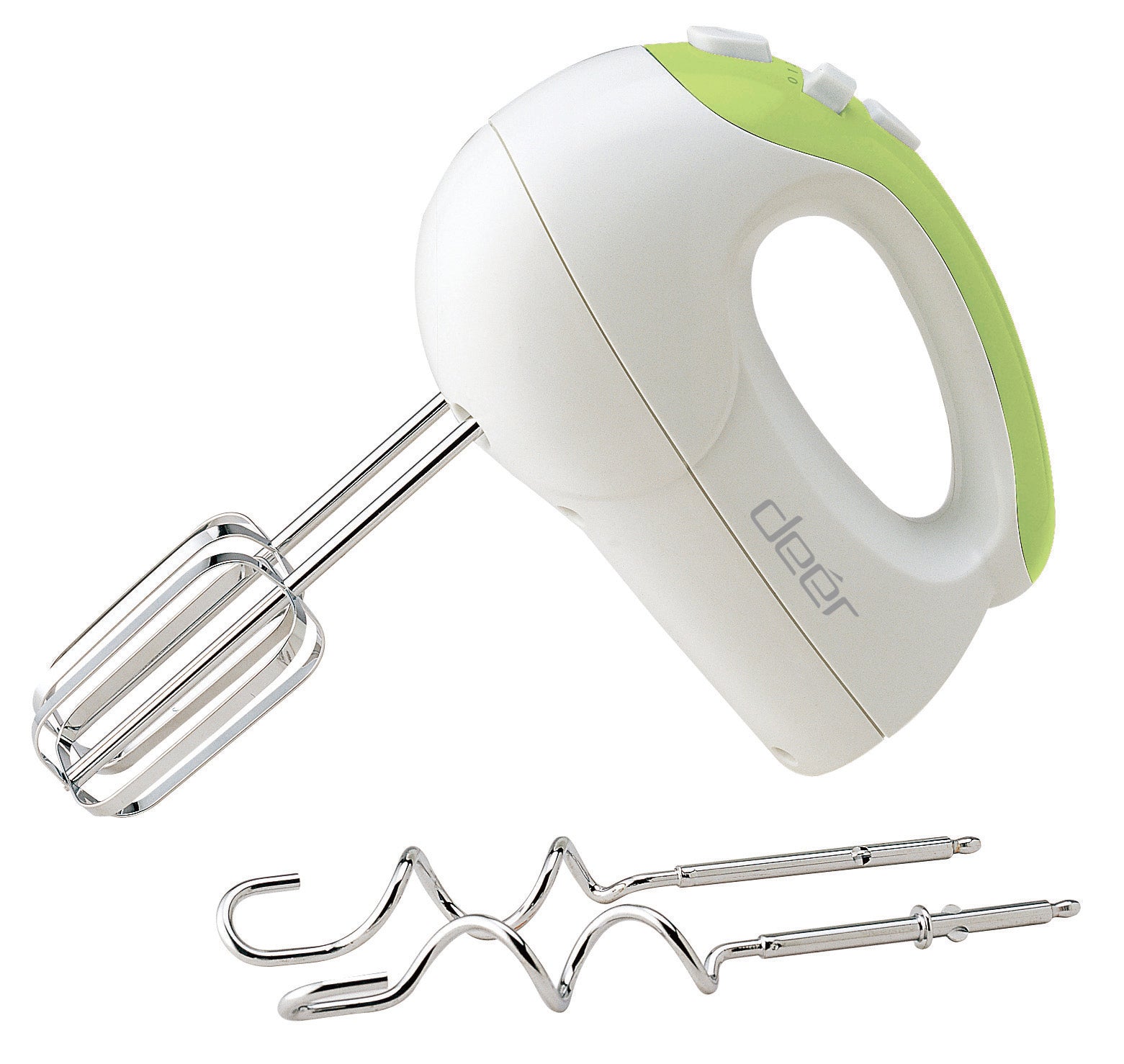 DEER HM200 Hand Mixer - 5-Speed Electric Handheld Egg Beater with Stainless Steel Whisks - Perfect for Baking, Whipping Cream, Mixing Dough & Cooking at Home