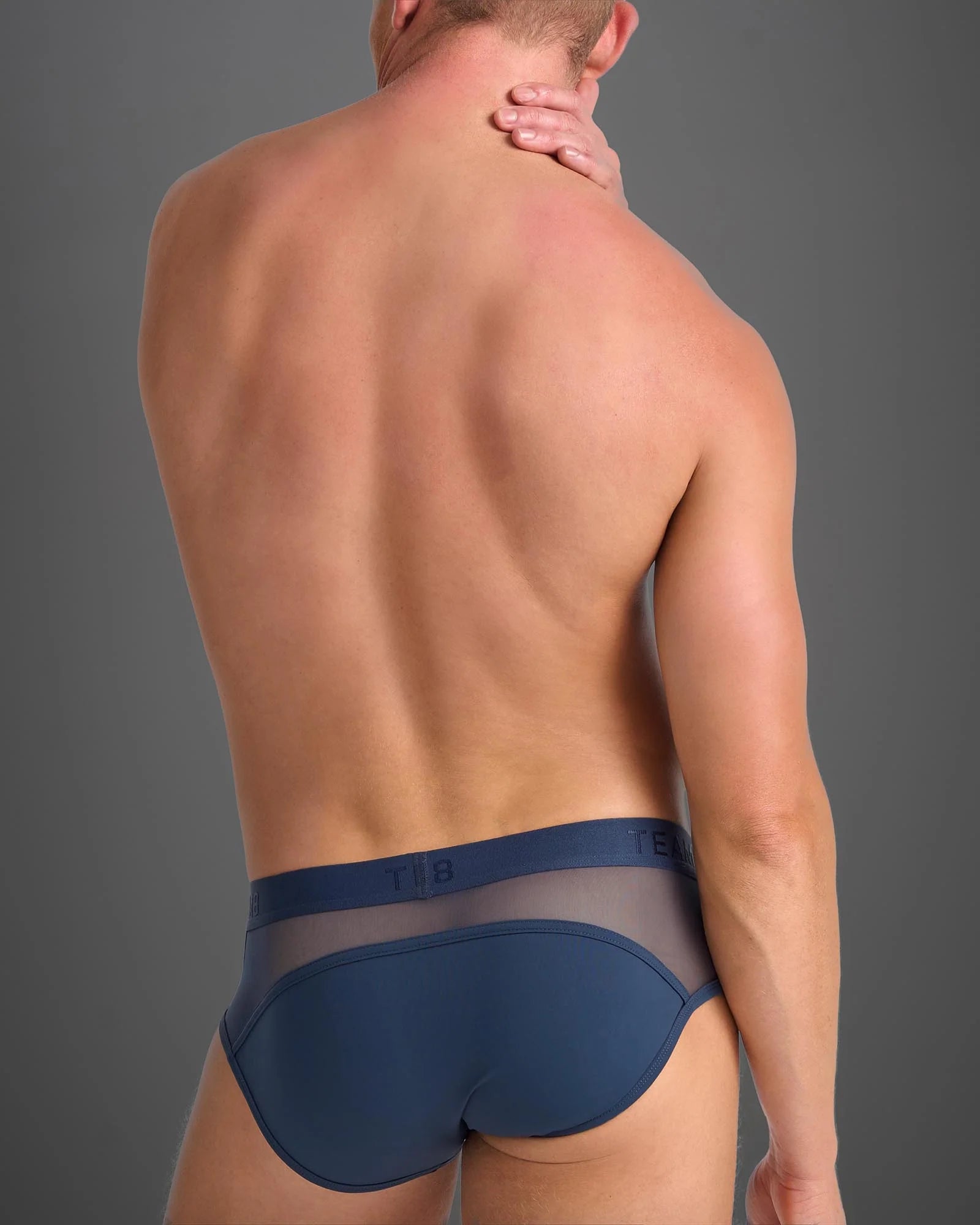 Teamm8 Score Sheer Brief - Breathable Mesh Underwear for Men in Navy Blue | Perfect for Sports, Workout & Everyday Comfort